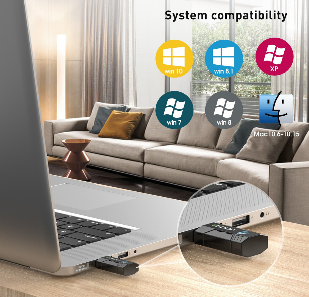 LivX Edup Mini USB Wifi Adaptörü AC1300M – EP1689