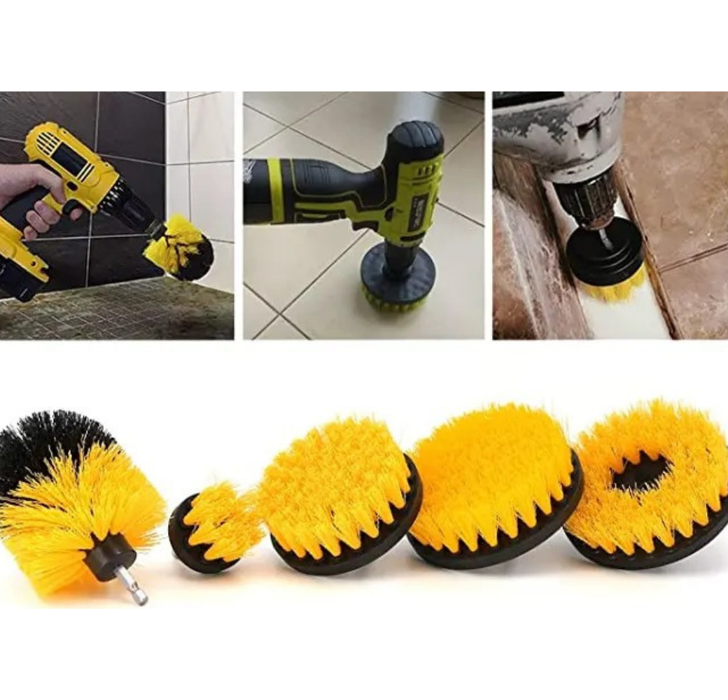 LivX Hygiene Matkap Ucuna Takılan Profesyonel Temizlik Fırçası 5 Parça ve 15 cm Uzatma Çubuğu MUF