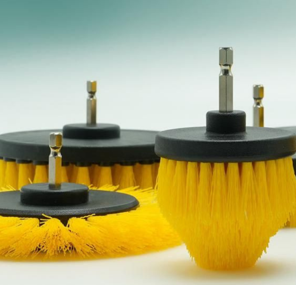 LivX Hygiene Matkap Ucuna Takılan Profesyonel Temizlik Fırçası 5 Parça ve 15 cm Uzatma Çubuğu MUF