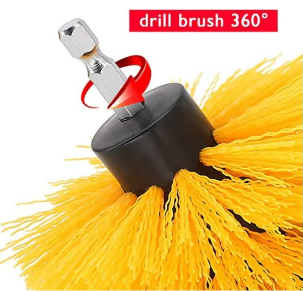 LivX Hygiene Matkap Ucuna Takılan Profesyonel Temizlik Fırçası 5 Parça ve 15 cm Uzatma Çubuğu MUF