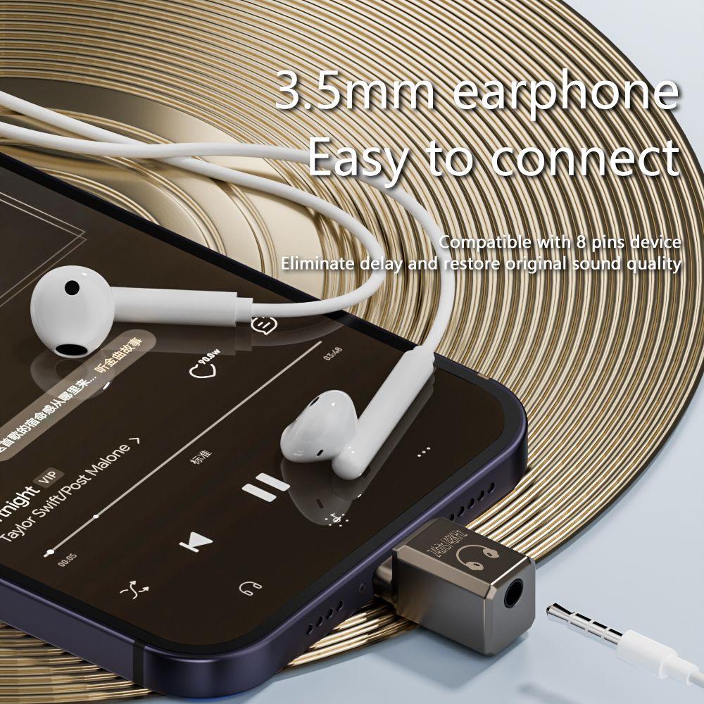 LivX Lightning to 3.5mm Kulaklık Adaptörü 32BİT/384KHZ Yüksek Ses Kalitesi Çevirici OTGBX