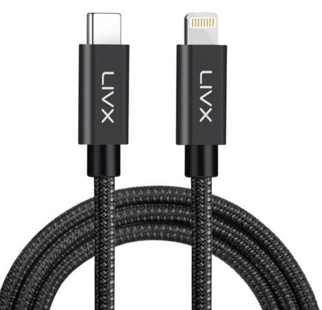 LivX Rapid 20W USB-C Mini PD Hızlı Şarj Cihazı Güç Adaptörü ve 2 metre Iphone hızlı şarj kablosu