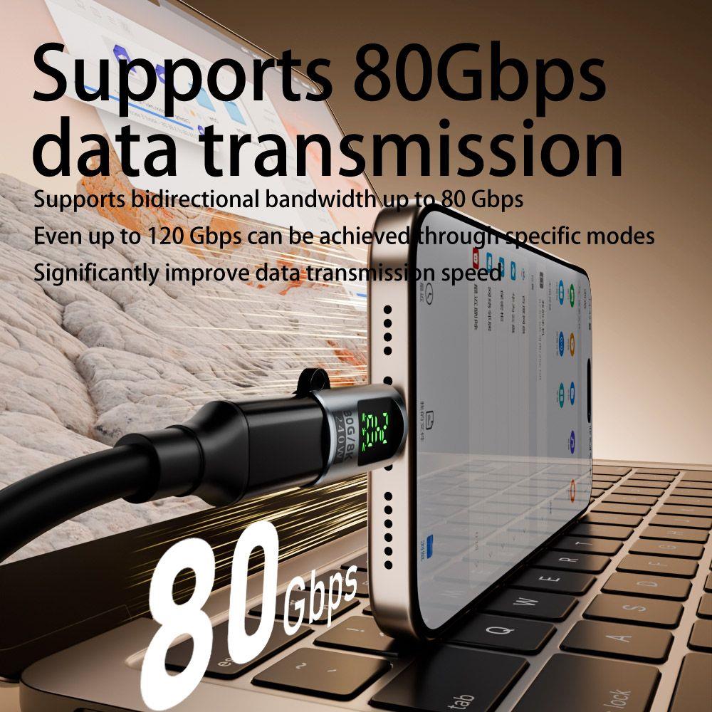 LivX Typce C to Typce 240W 80Gbps Dijital Göstergeli Şarj ve Veri Aktarımı OTGJK