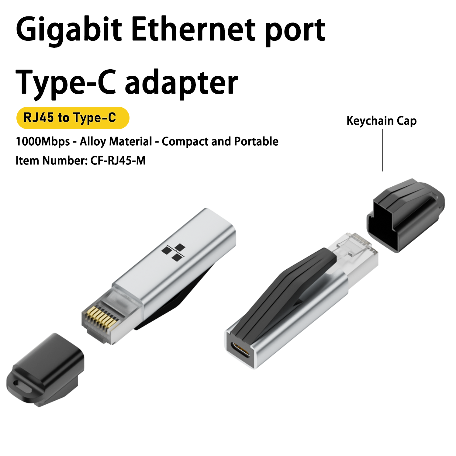 LivX  Type-C to RJ45 Ethernet Dönüştürücü Adaptör – 1000Mbps Gigabit LAN – USB-C Ethernet Çevirici OTGRJ