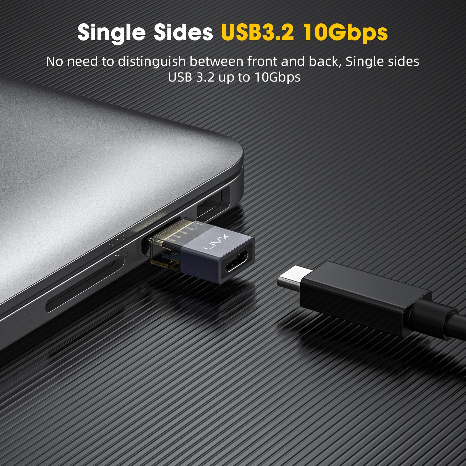 LivX USB 3.2 to Type C Çevirici Dönüştürücü OTG 10Gbps 60W Ultra Hızlı Şarj ve Veri Aktarımı OTGDF