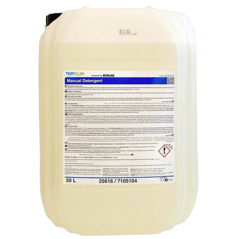 Ecolab TopClin Manual Detergent Elde Bulaşık Deterjanı 20 Lt