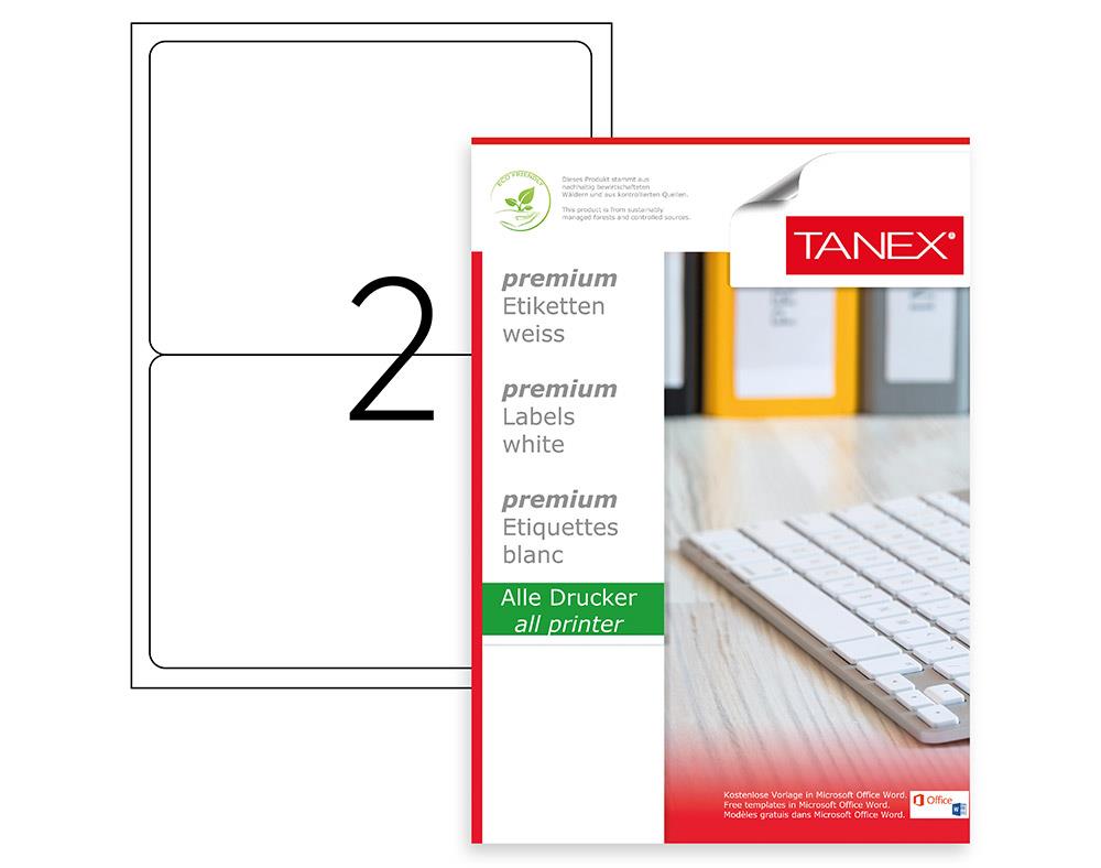Tanex TW-2002 199,6x143,5 mm Lazer Etiket 100 Ad.