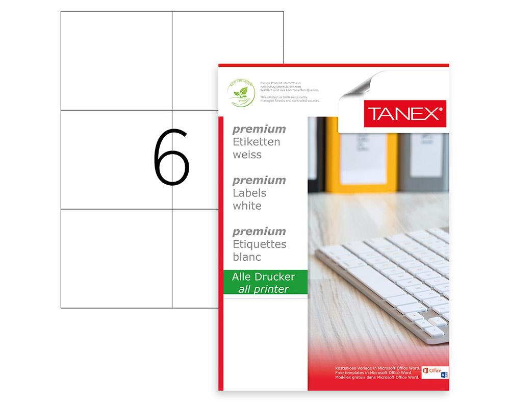 Tanex TW-2303 105x99 mm Lazer Etiket 100 Ad.