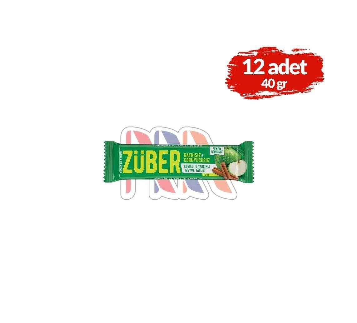 ZüberZüber Elmalı ve Tarçınlı Meyve Bar 40grx12 Adet