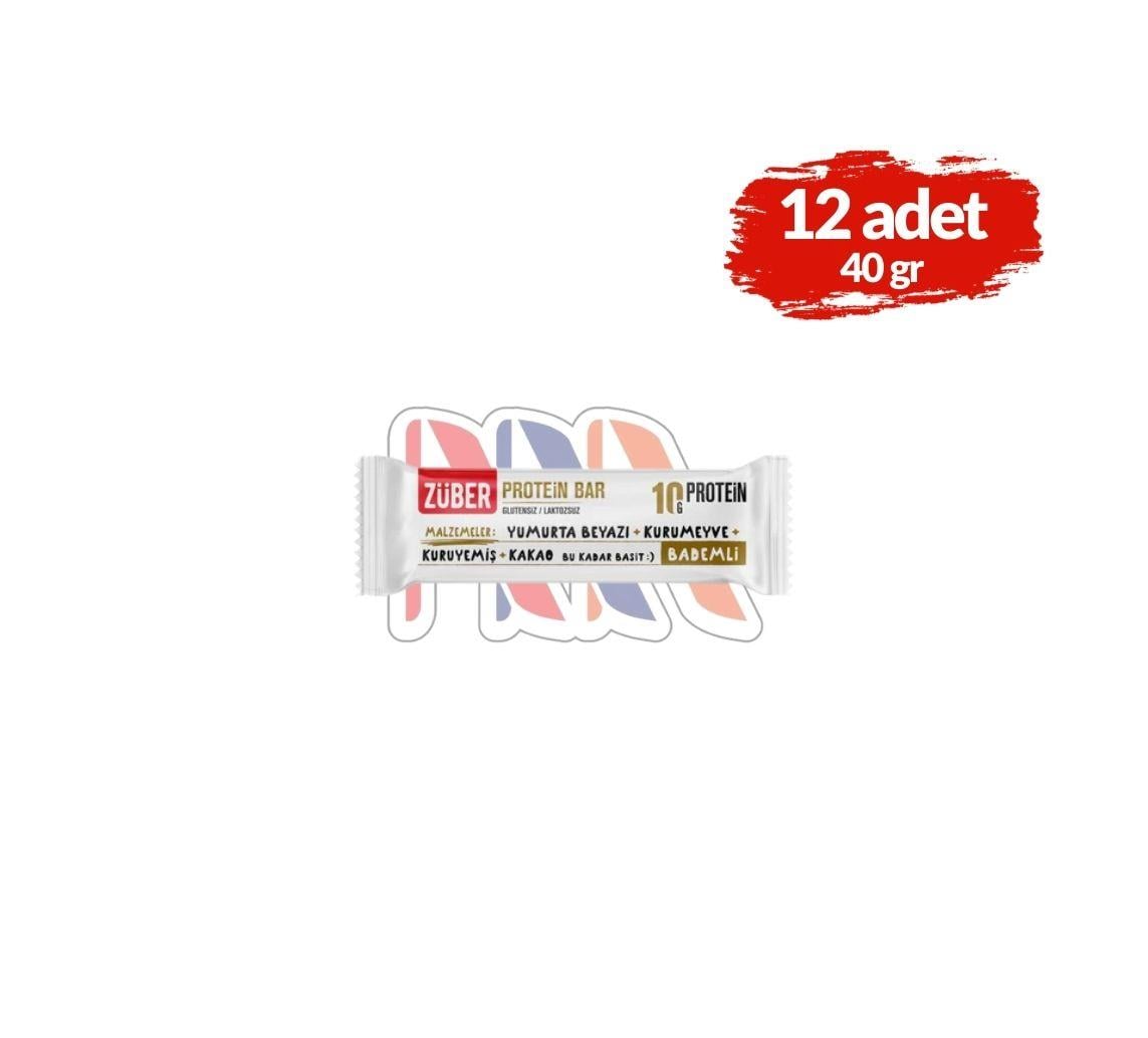 ZüberZüber Glutensiz Bademli Protein Bar 40grx12 Adet