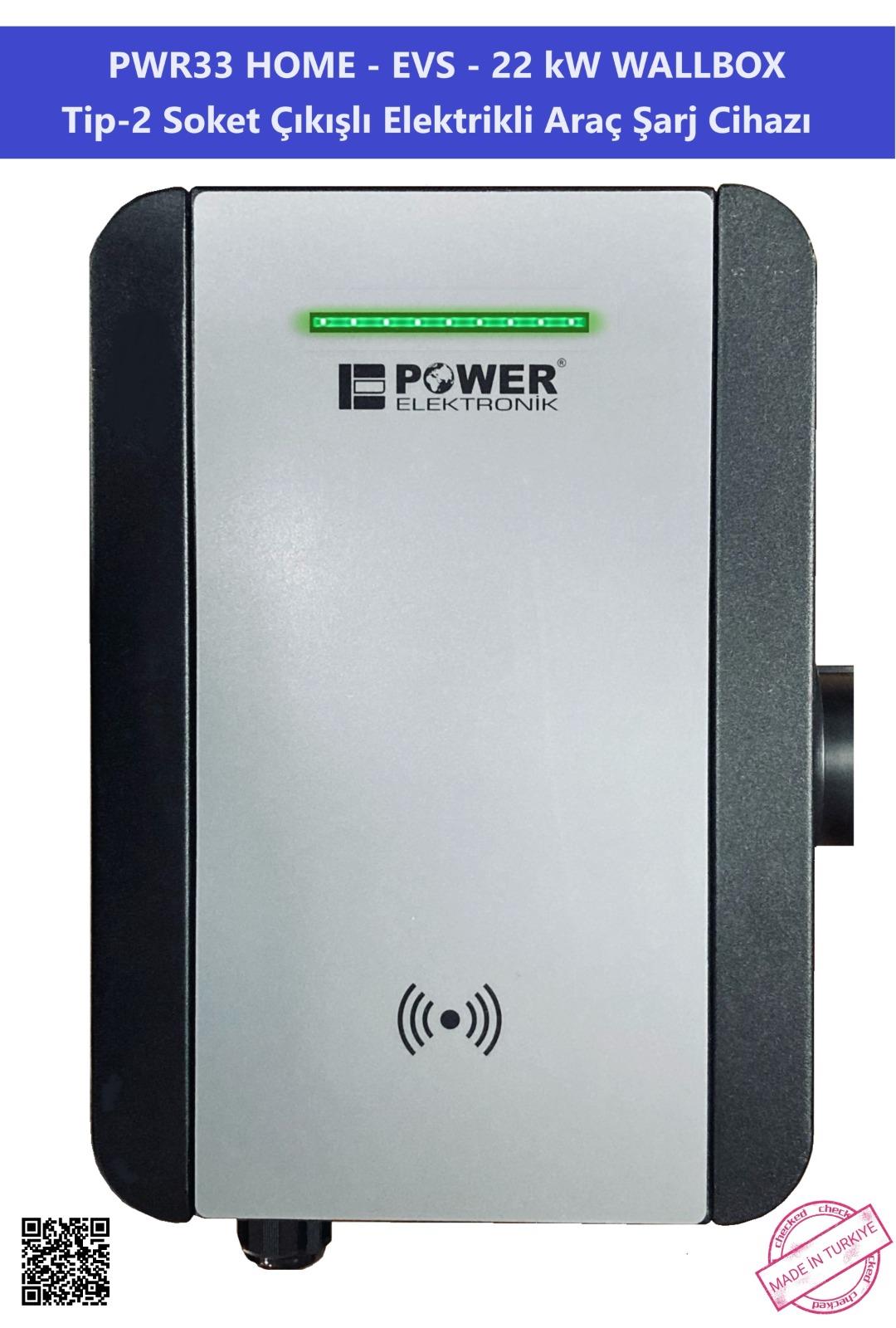 Power22kW Pwr Home Evs Elektrikli Araç Şarj Ünitesi 