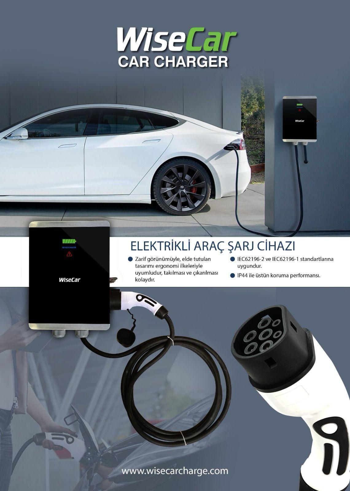 WiseCarWiseCar 7kW Elektrikli Araç Şarj Ünitesi (kablolu)