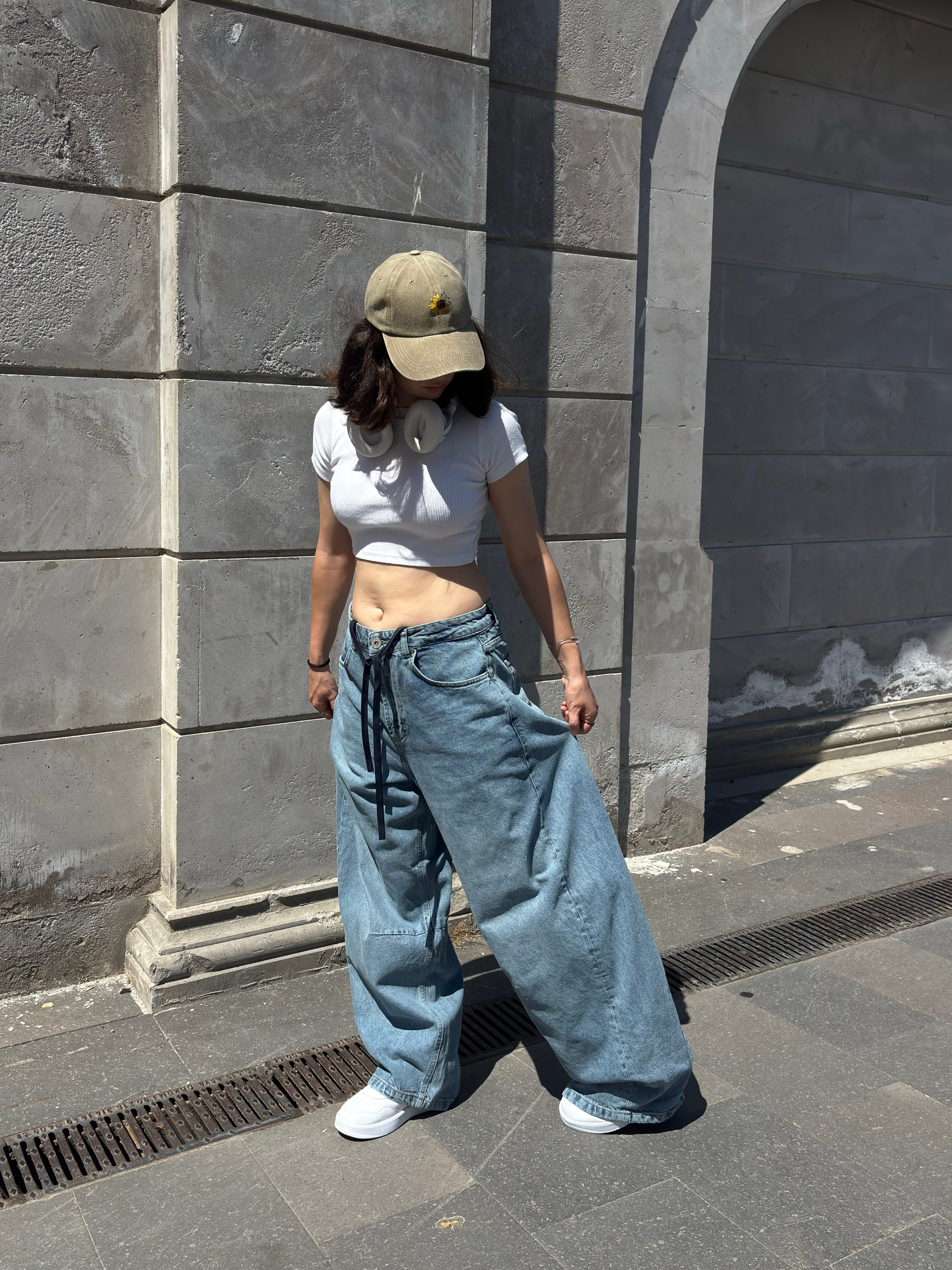  Blue Eskitme Ton Extreme Baggy Jean