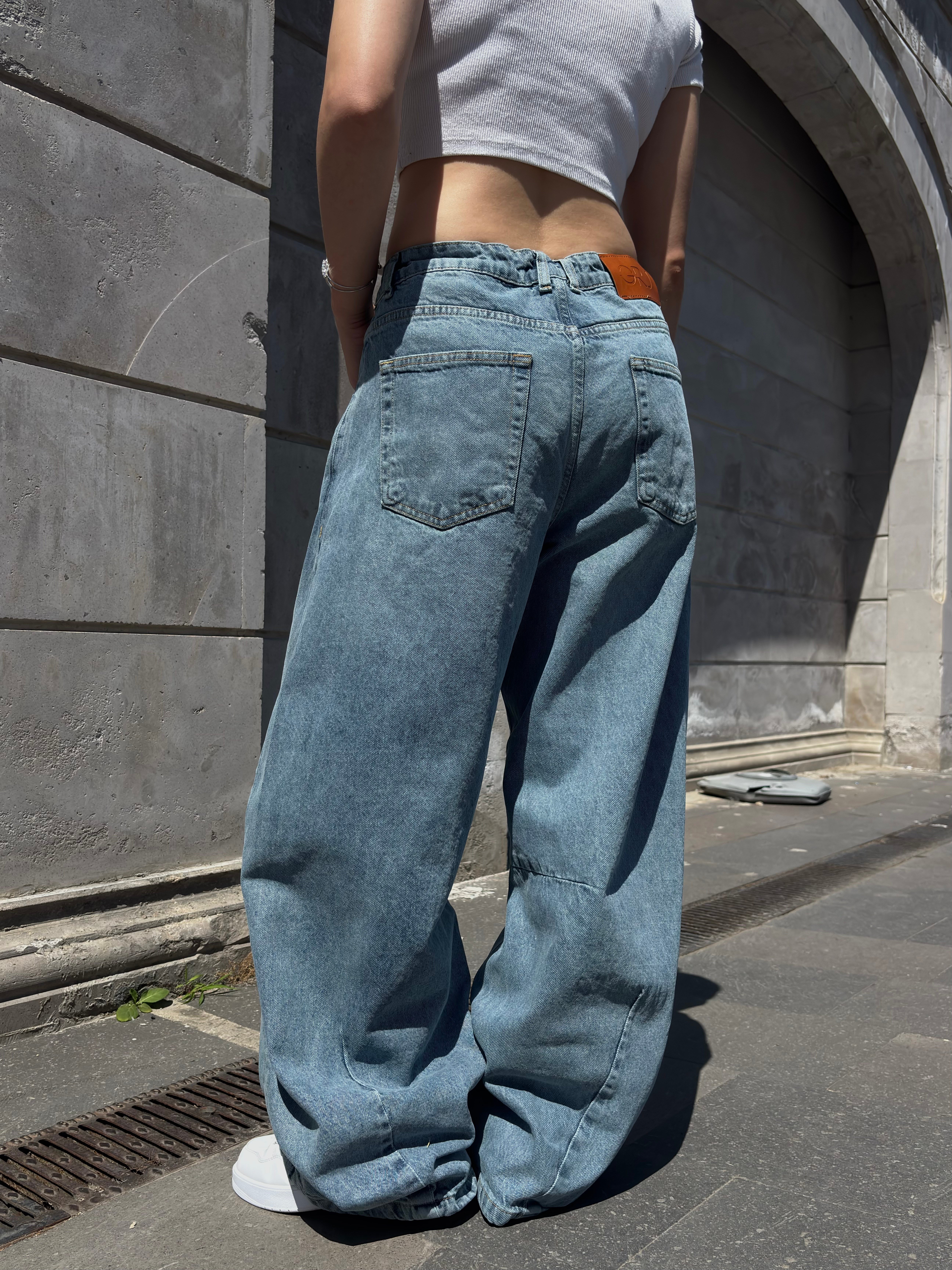  Blue Eskitme Ton Extreme Baggy Jean