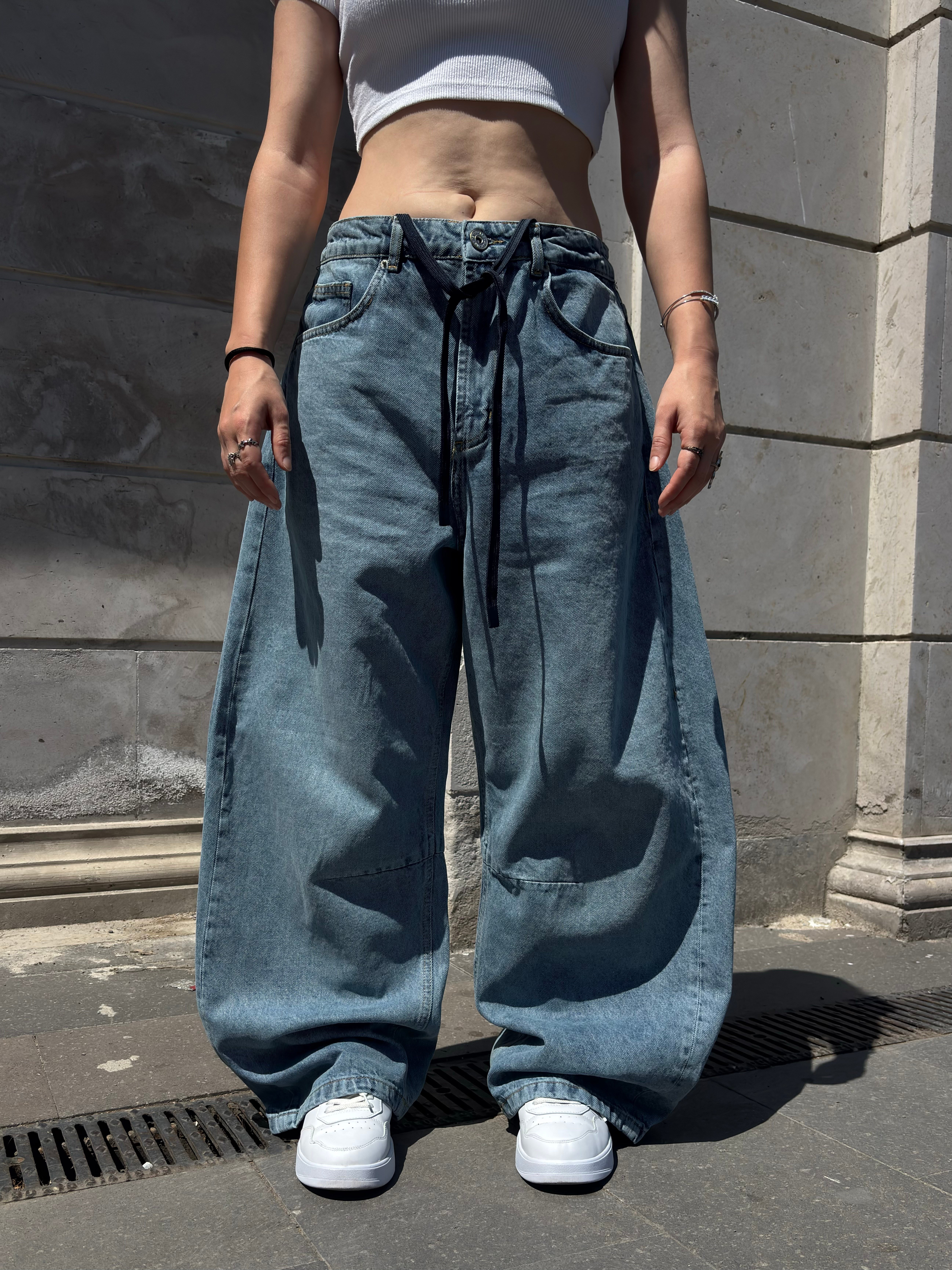  Blue Eskitme Ton Extreme Baggy Jean