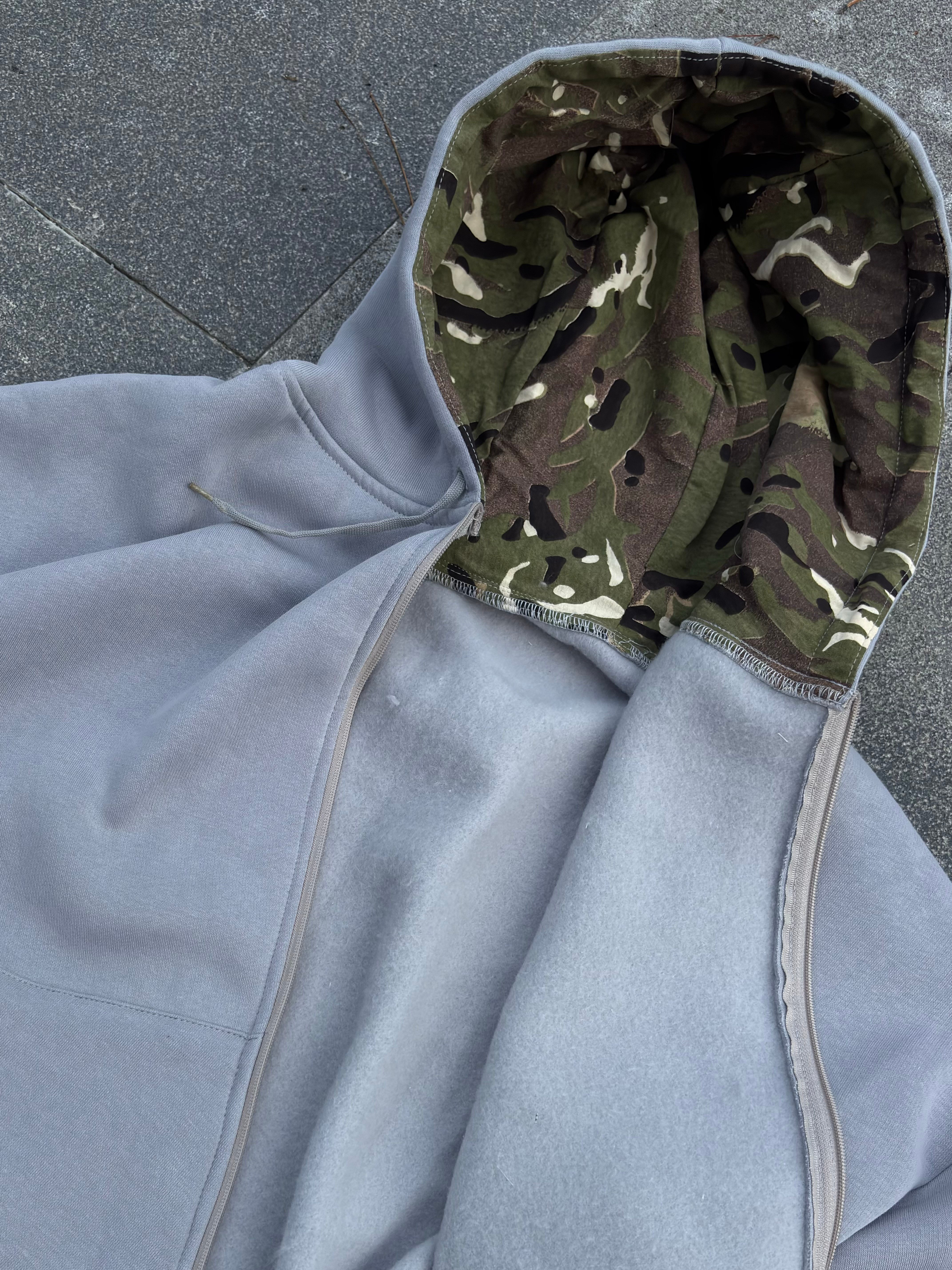 Arctic Camo Zip Oversize Hoodie