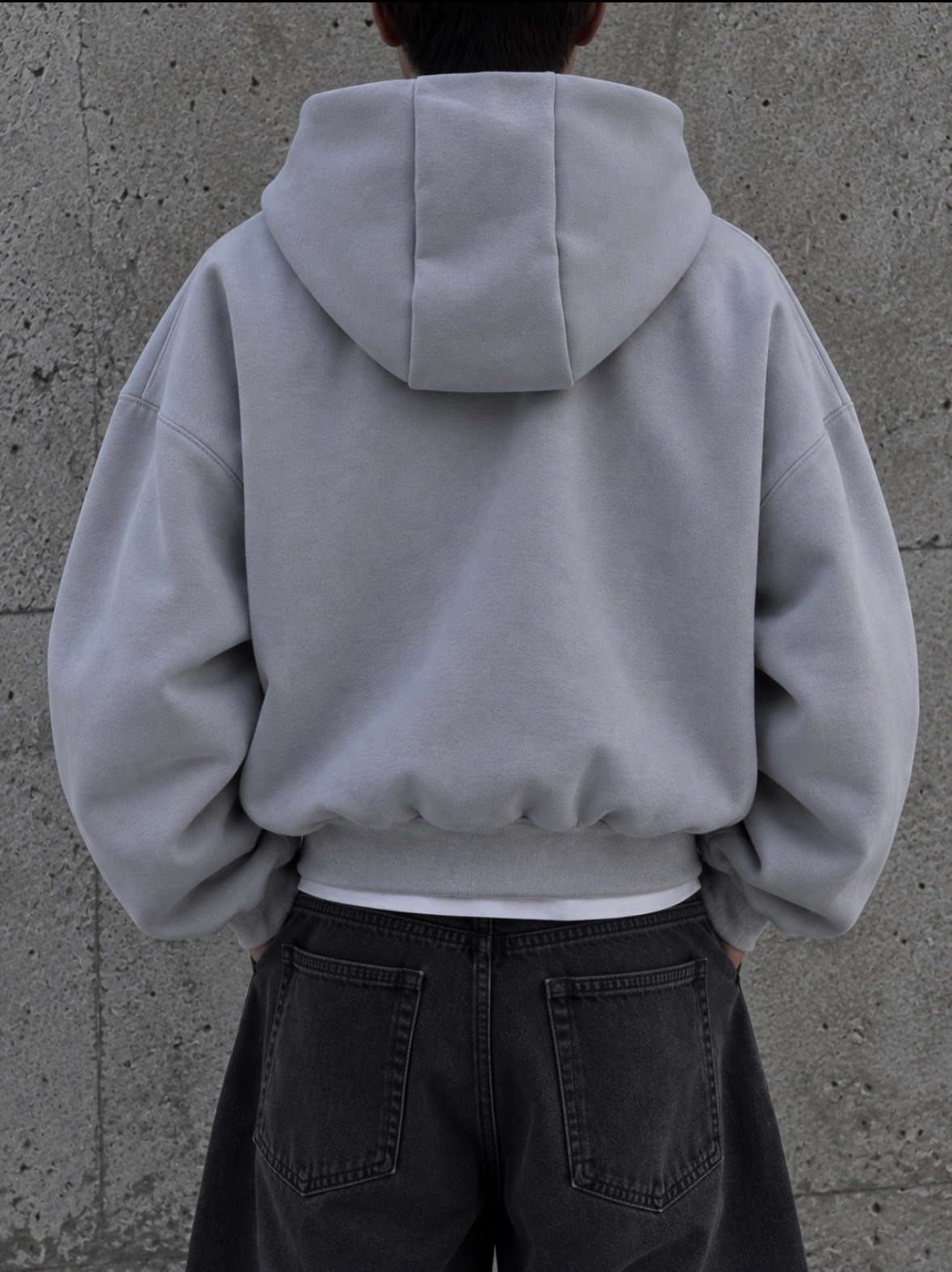 Arctic Camo Zip Oversize Hoodie