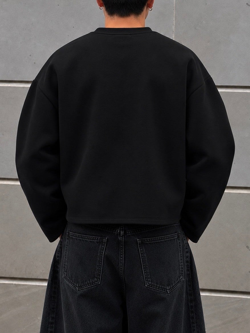 Black Core Heavy Oversized Boxy Sweat