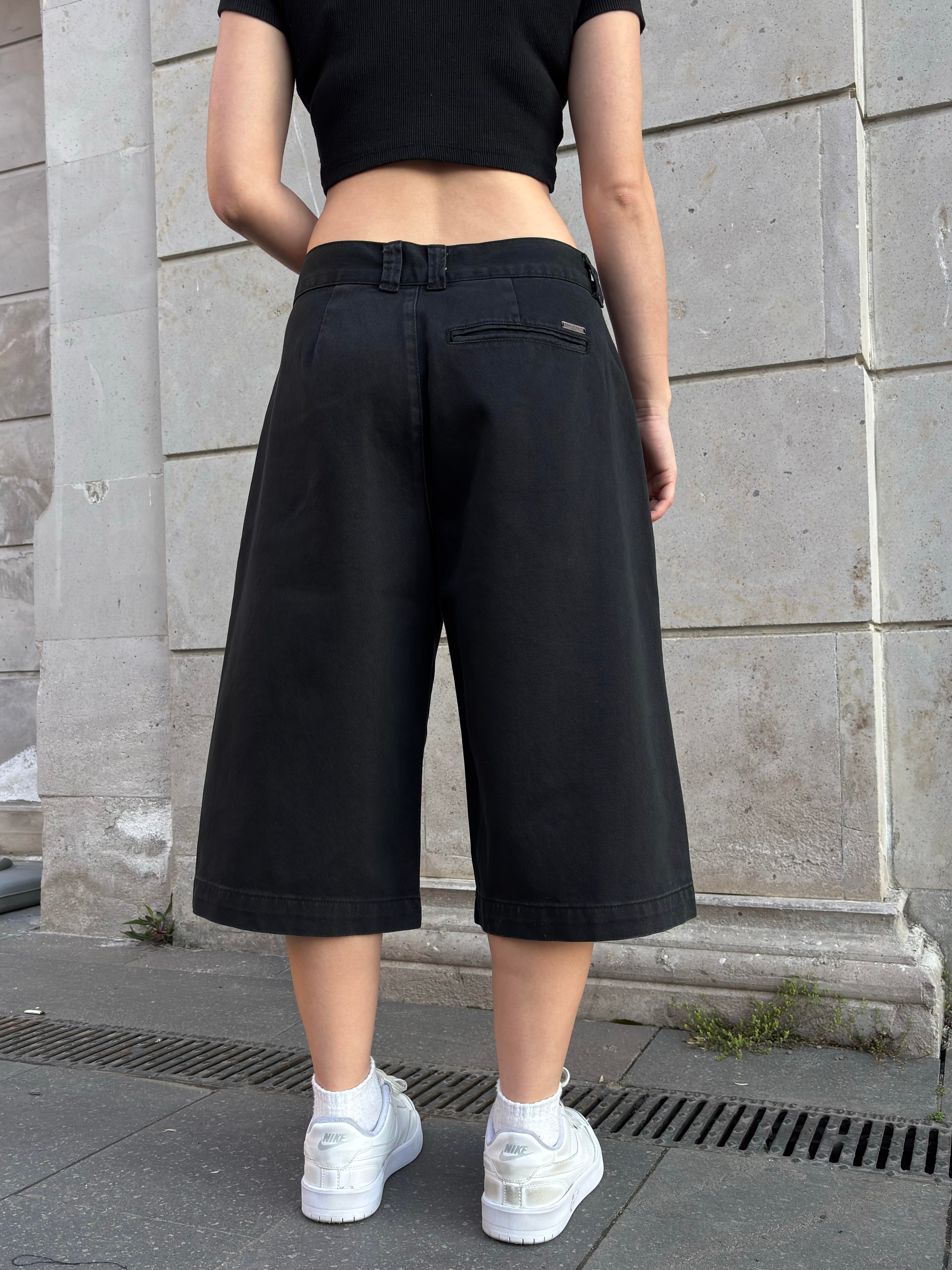 Black Neo Skate Denim Jorts