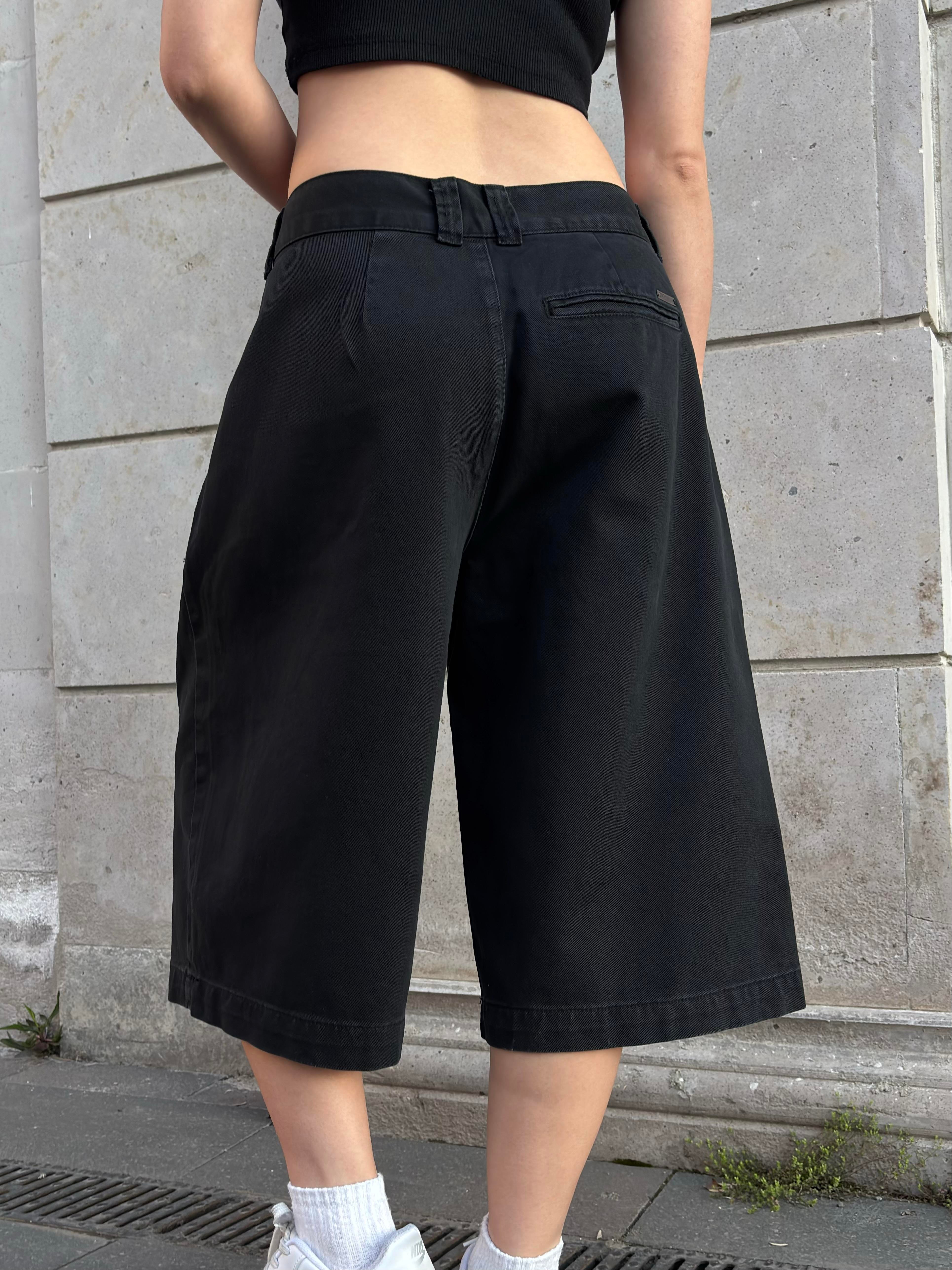 Black Neo Skate Denim Jorts