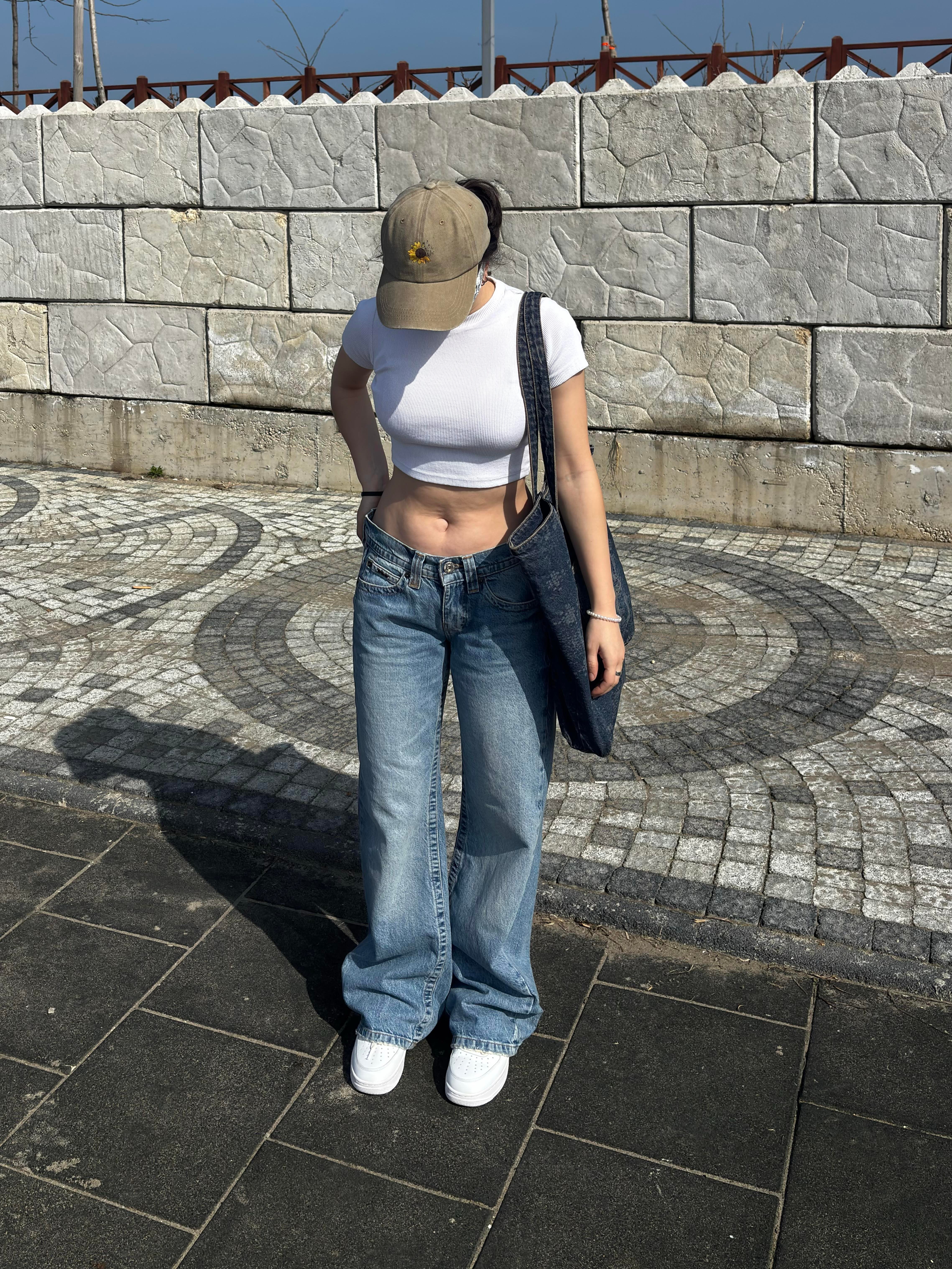 Blue Denim Düşük Bel Jean