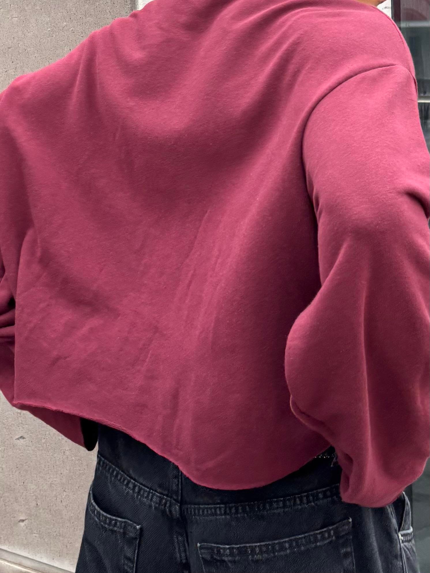 Bordo Boxy Fit Cut-Off Sweatshirt