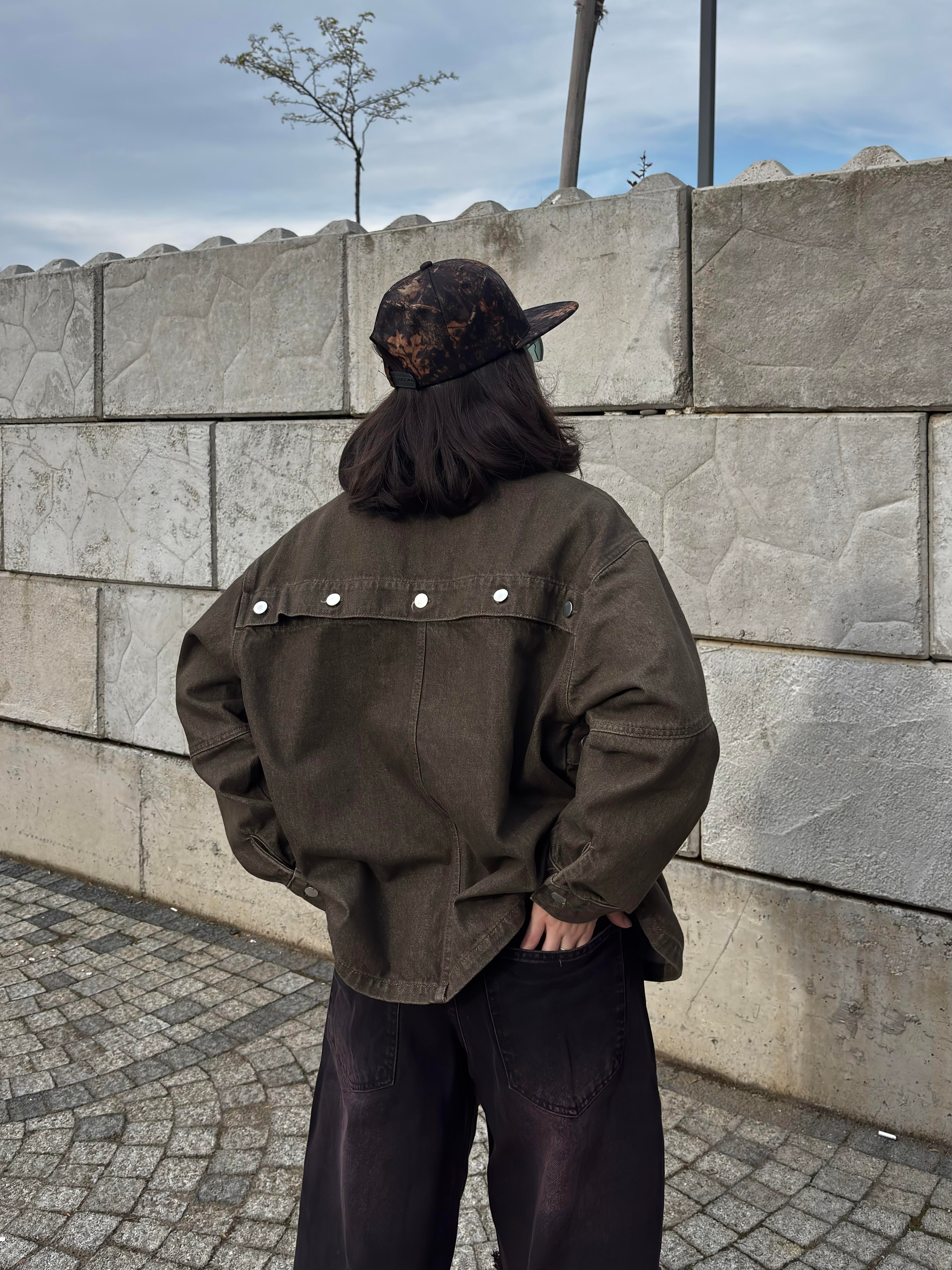 Brown With Cord Collar Jacket