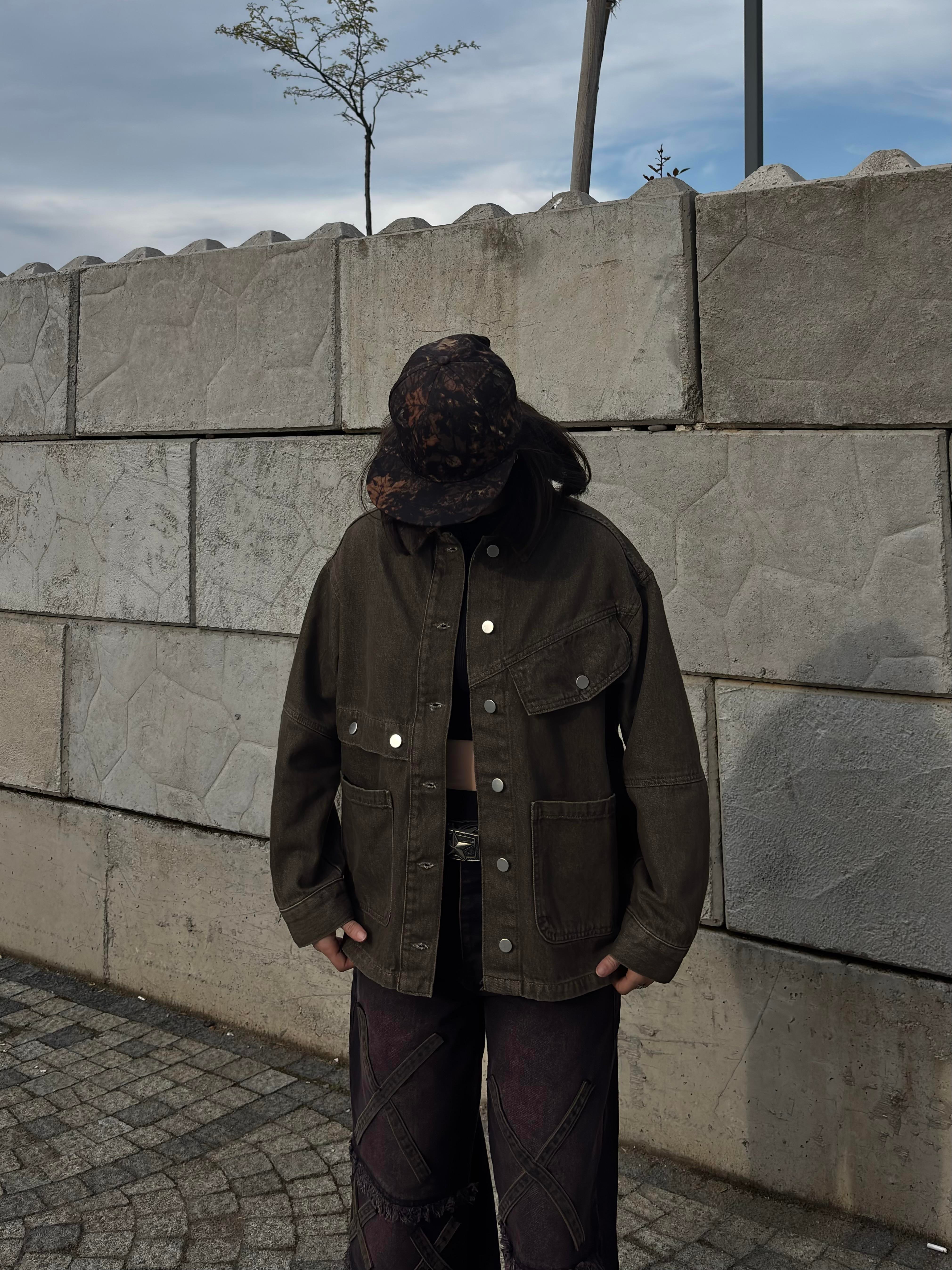 Brown With Cord Collar Jacket