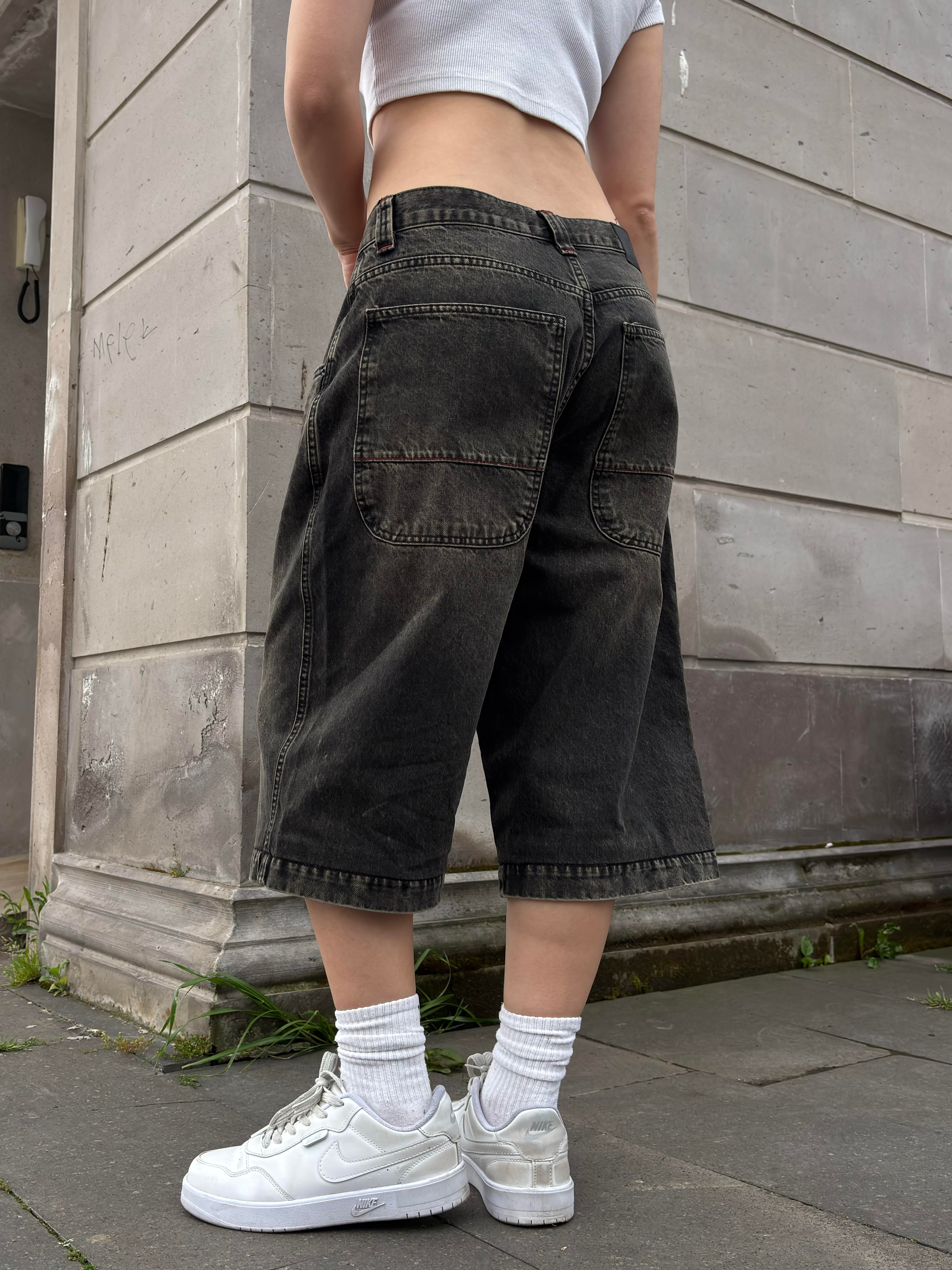 Brunt Black Neo Skate Denim Jorts