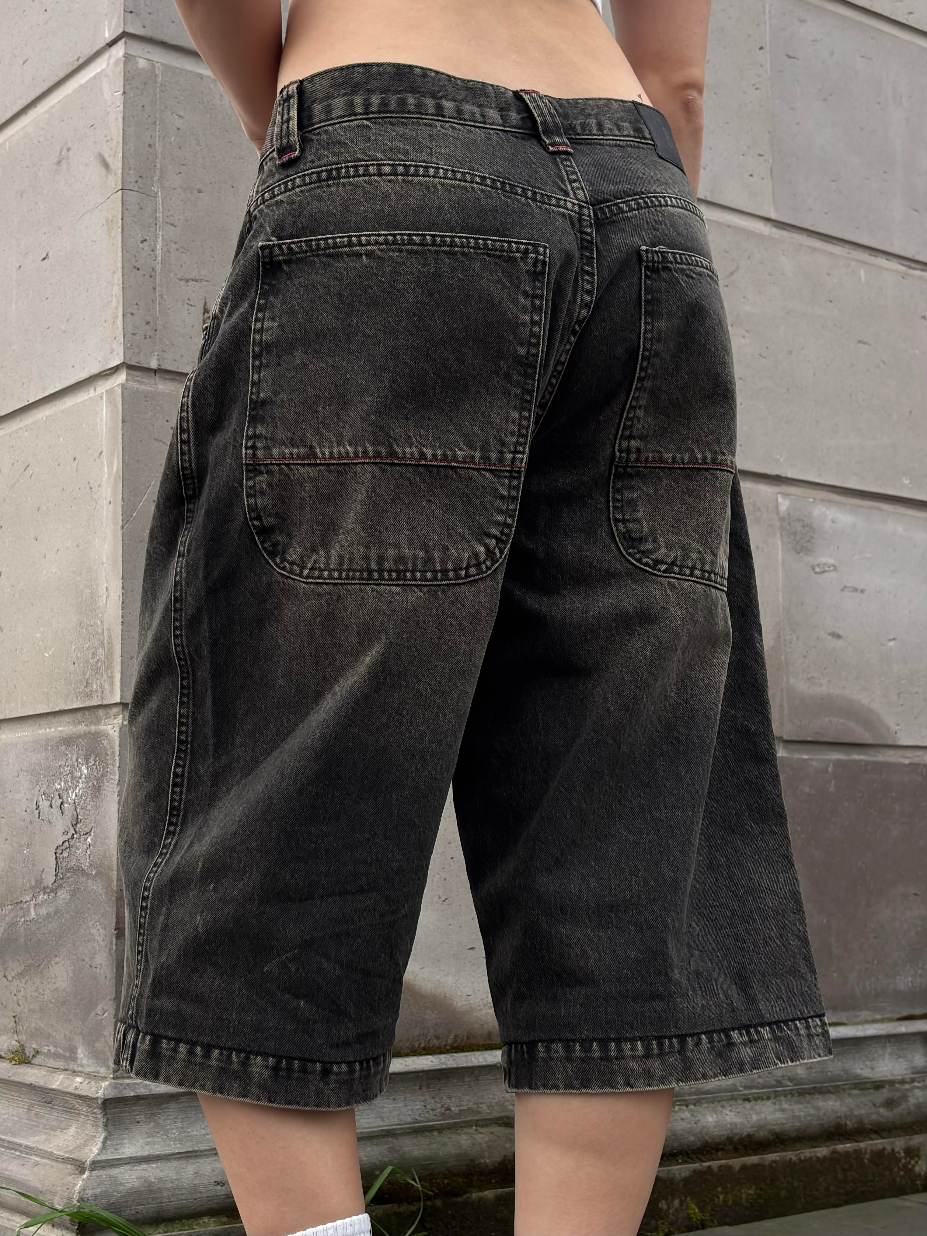 Brunt Black Neo Skate Denim Jorts