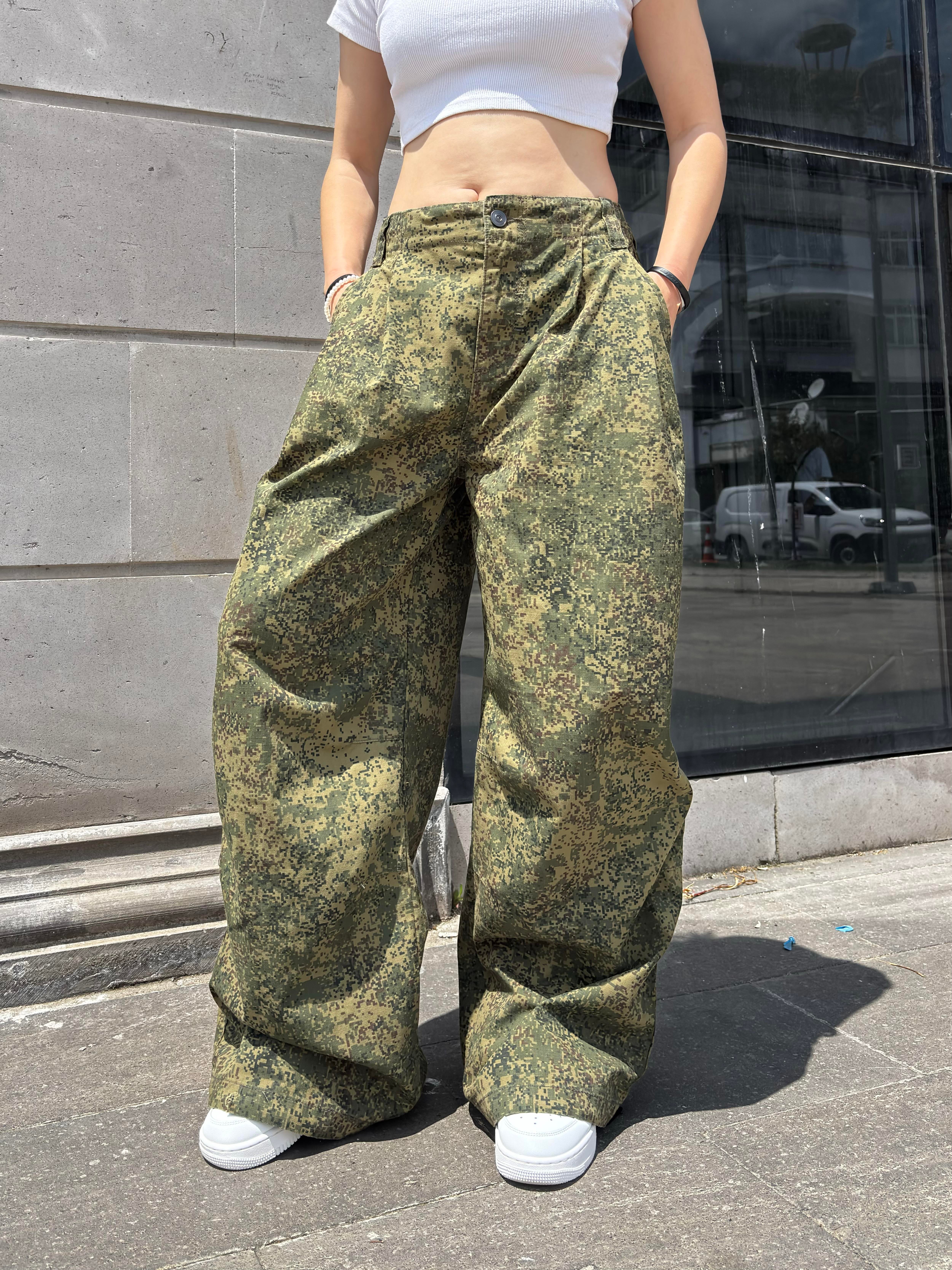 Camo Trousers Baggy Pants