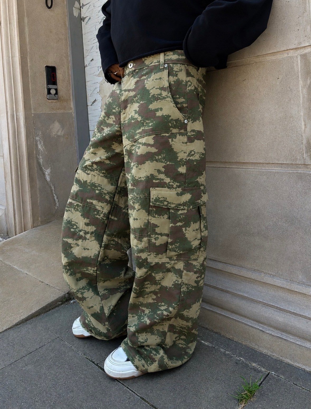 Camouflage Army Stance Baggy Cargo Pants