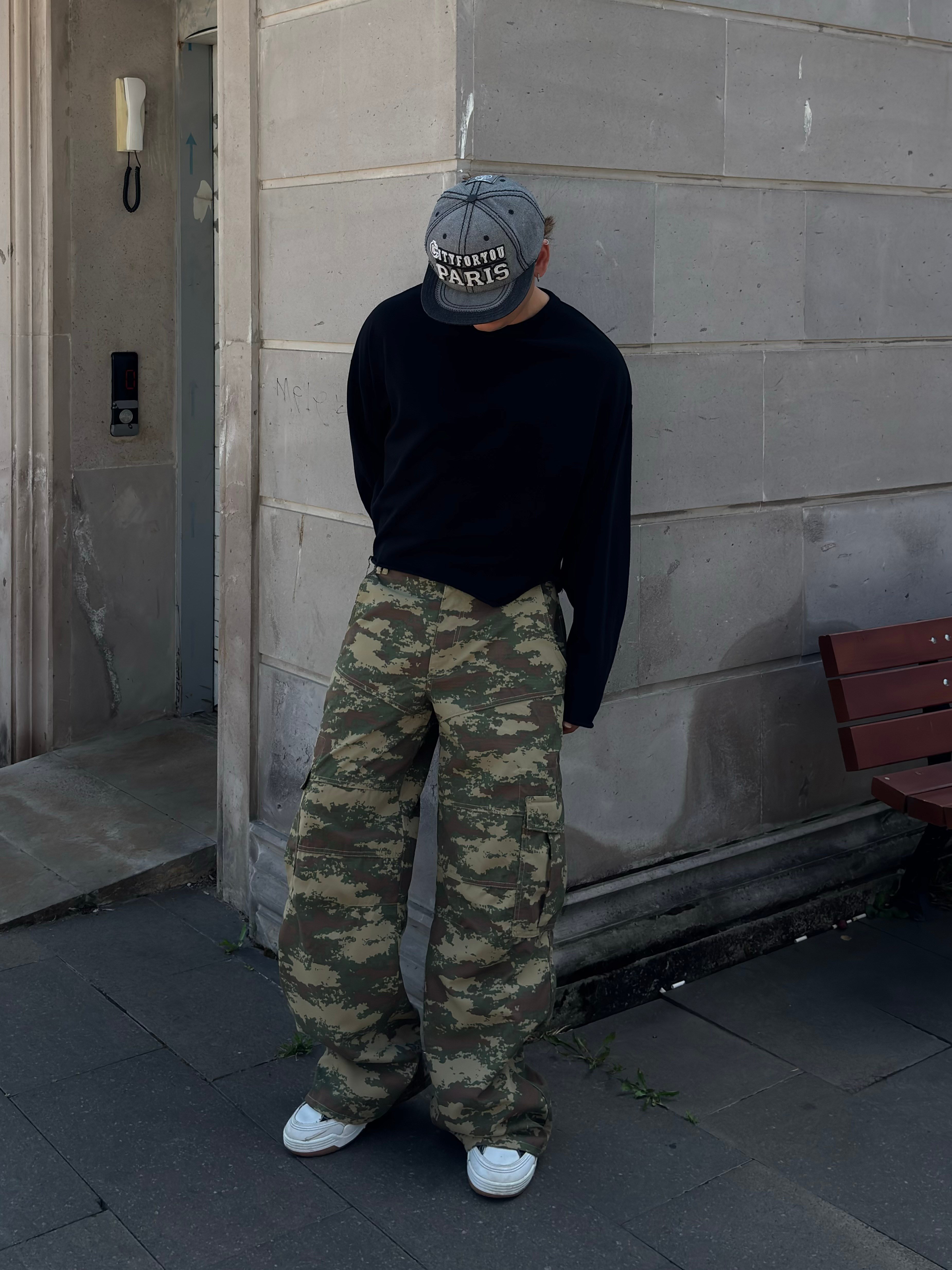 Camouflage Army Stance Baggy Cargo Pants