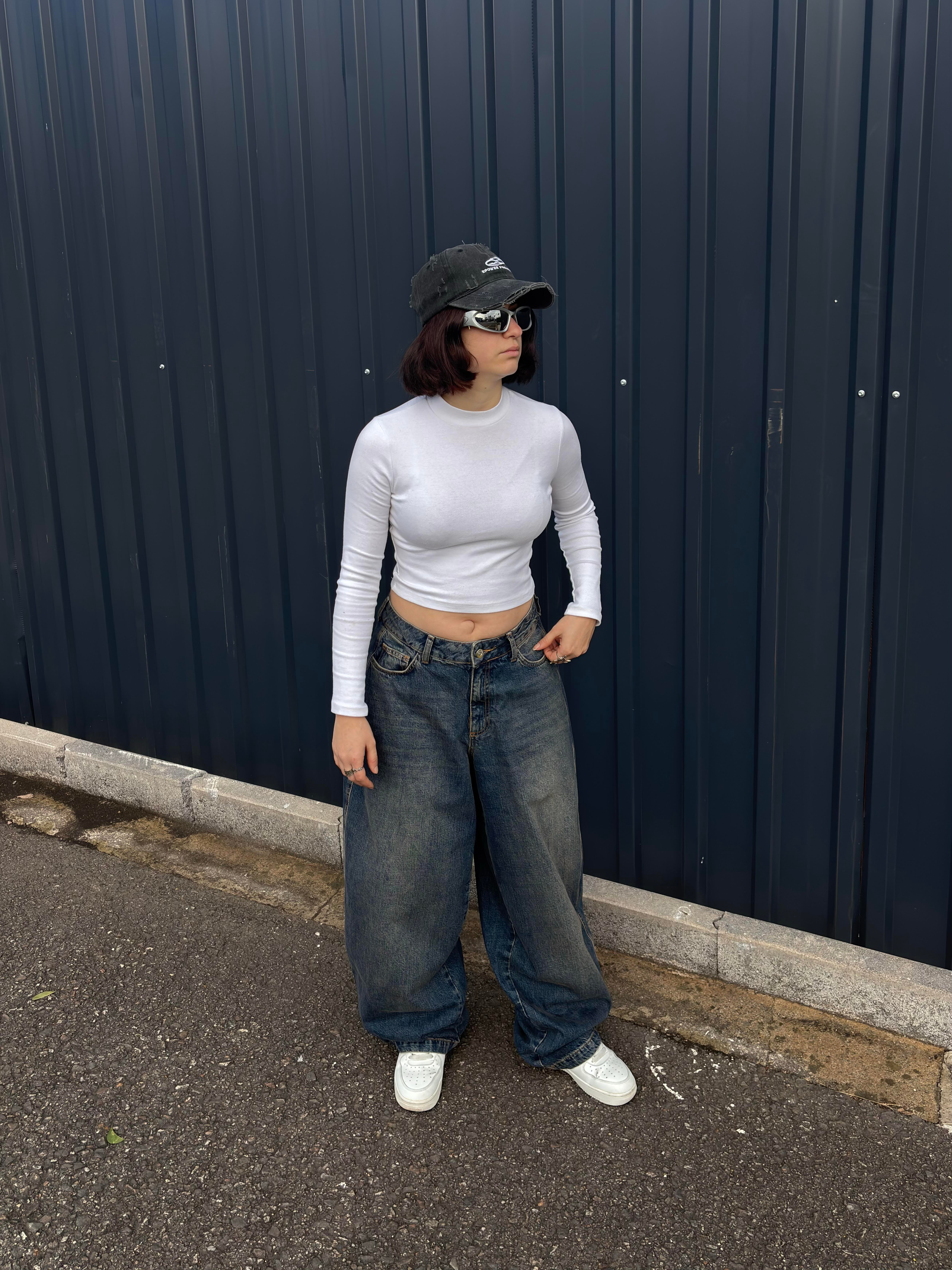 CL Dark Blue Washed Ekstreme Baggy Jeans