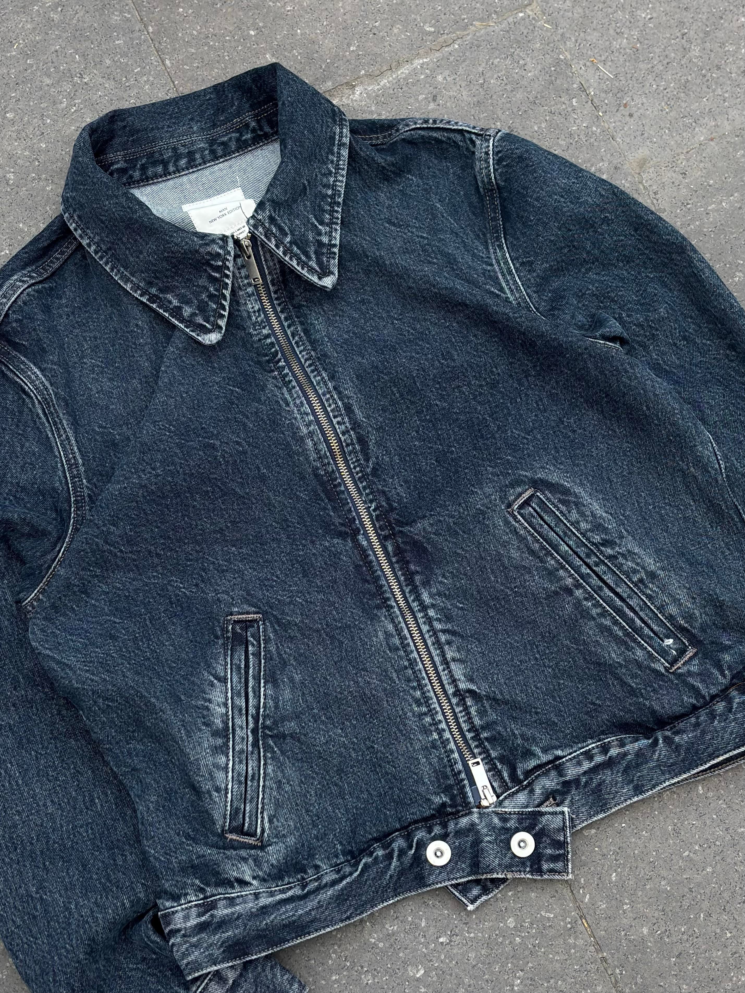 Classic Fit Zip-Up Denim Jacket