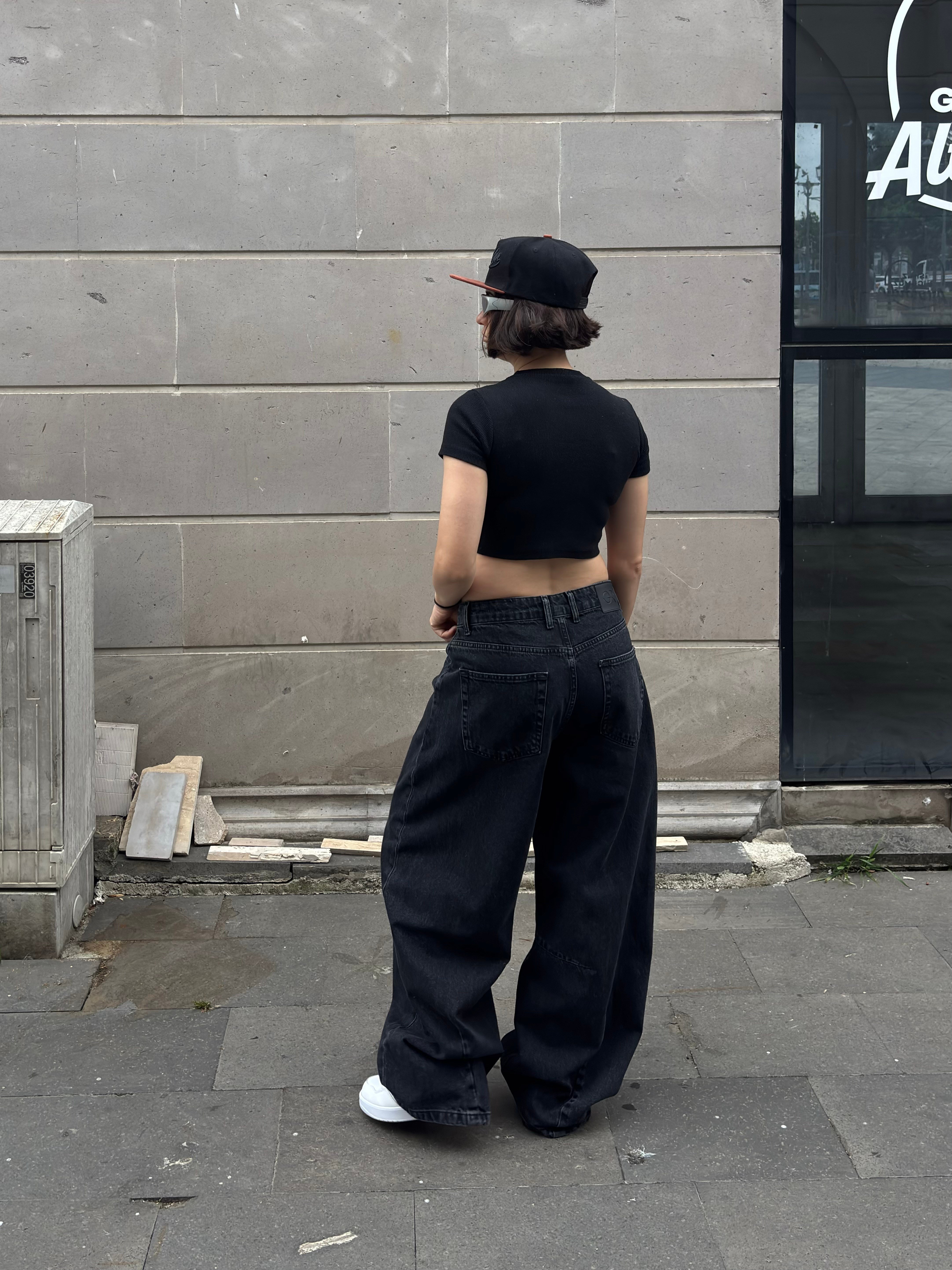 Dark Antrasit Stance Original Baggy İpli Jean