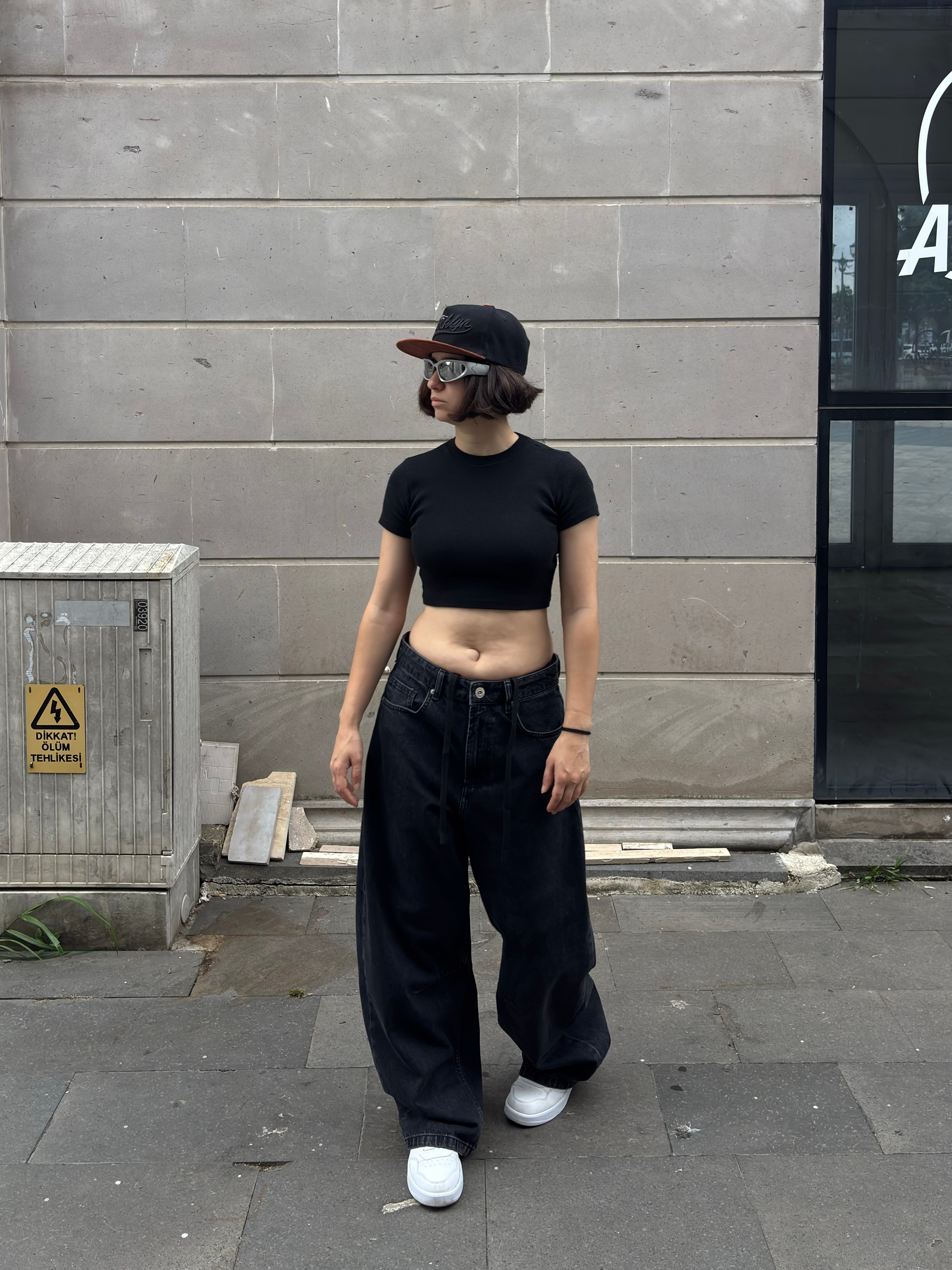 Dark Antrasit Stance Original Baggy İpli Jean