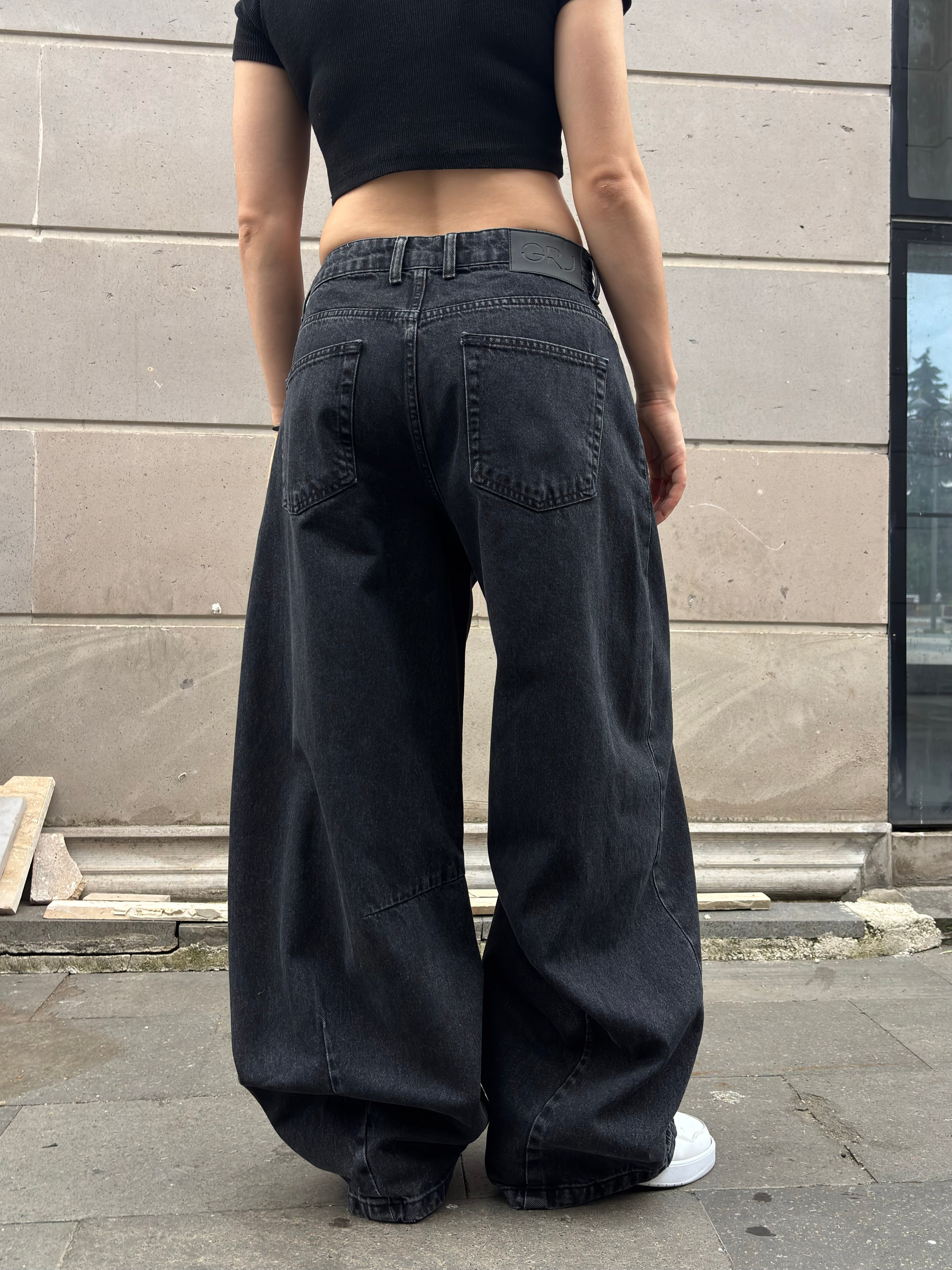 Dark Antrasit Stance Original Baggy İpli Jean