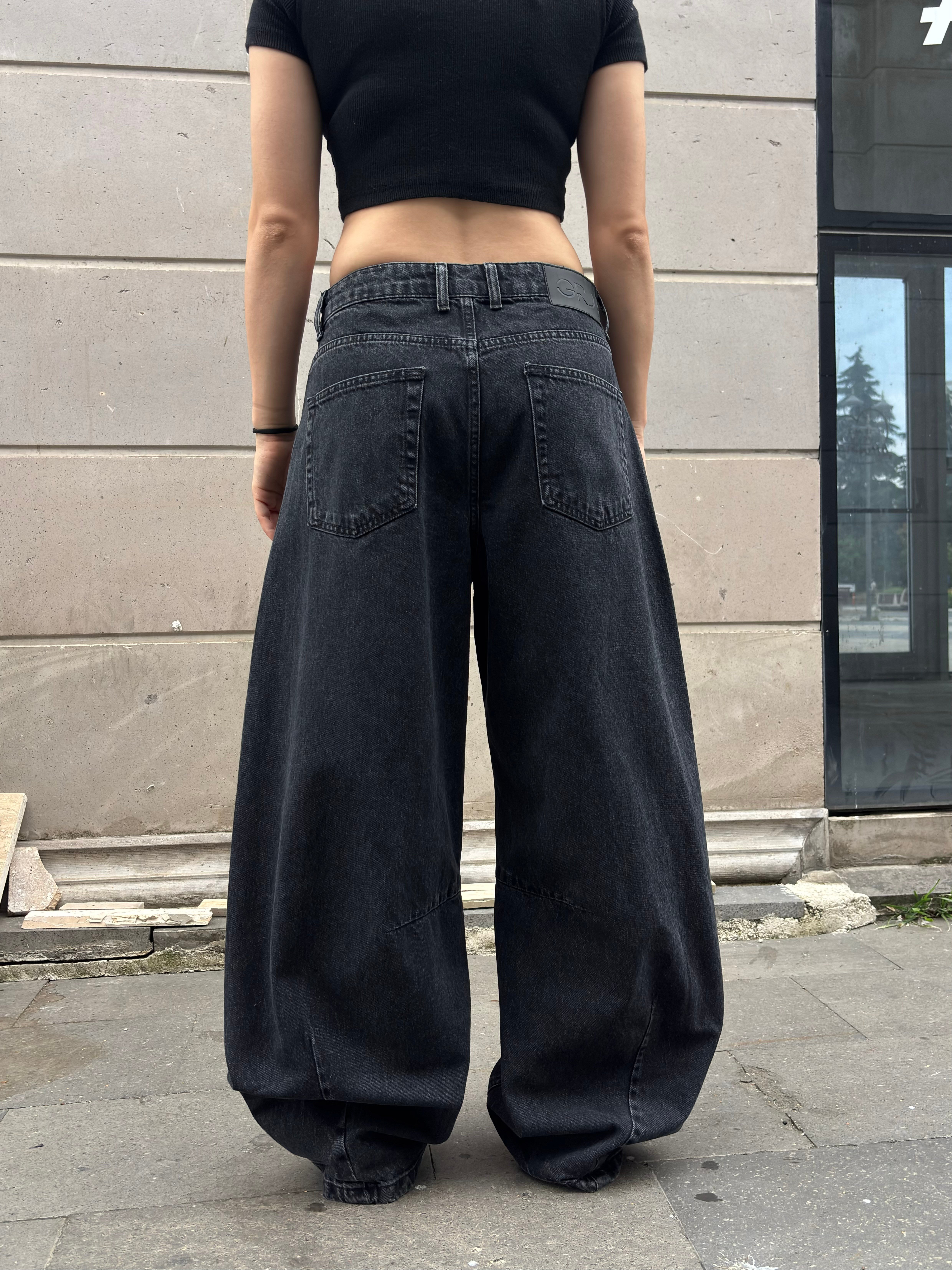 Dark Antrasit Stance Original Baggy İpli Jean