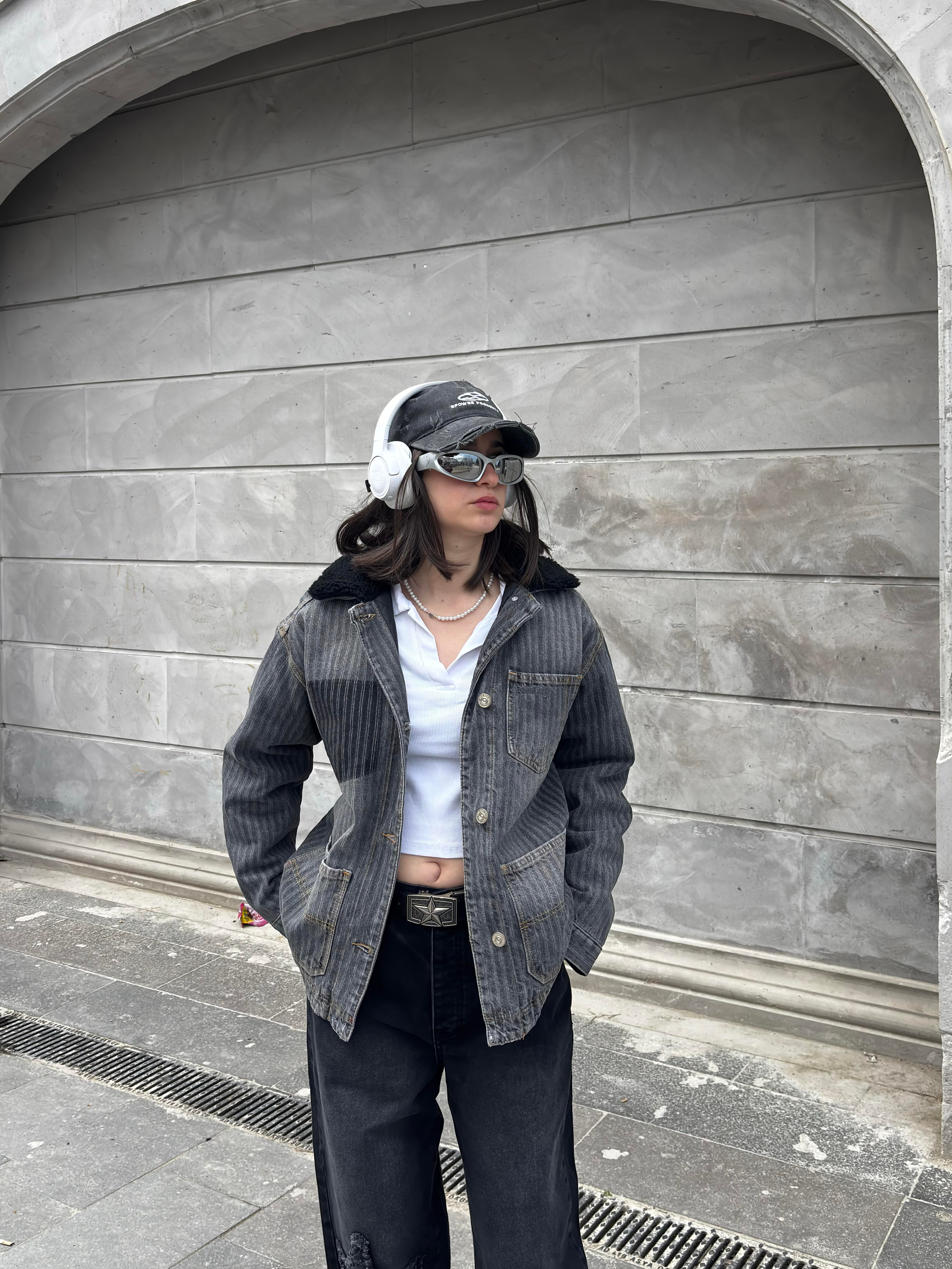 Denim Chore Borg Lined Jacket
