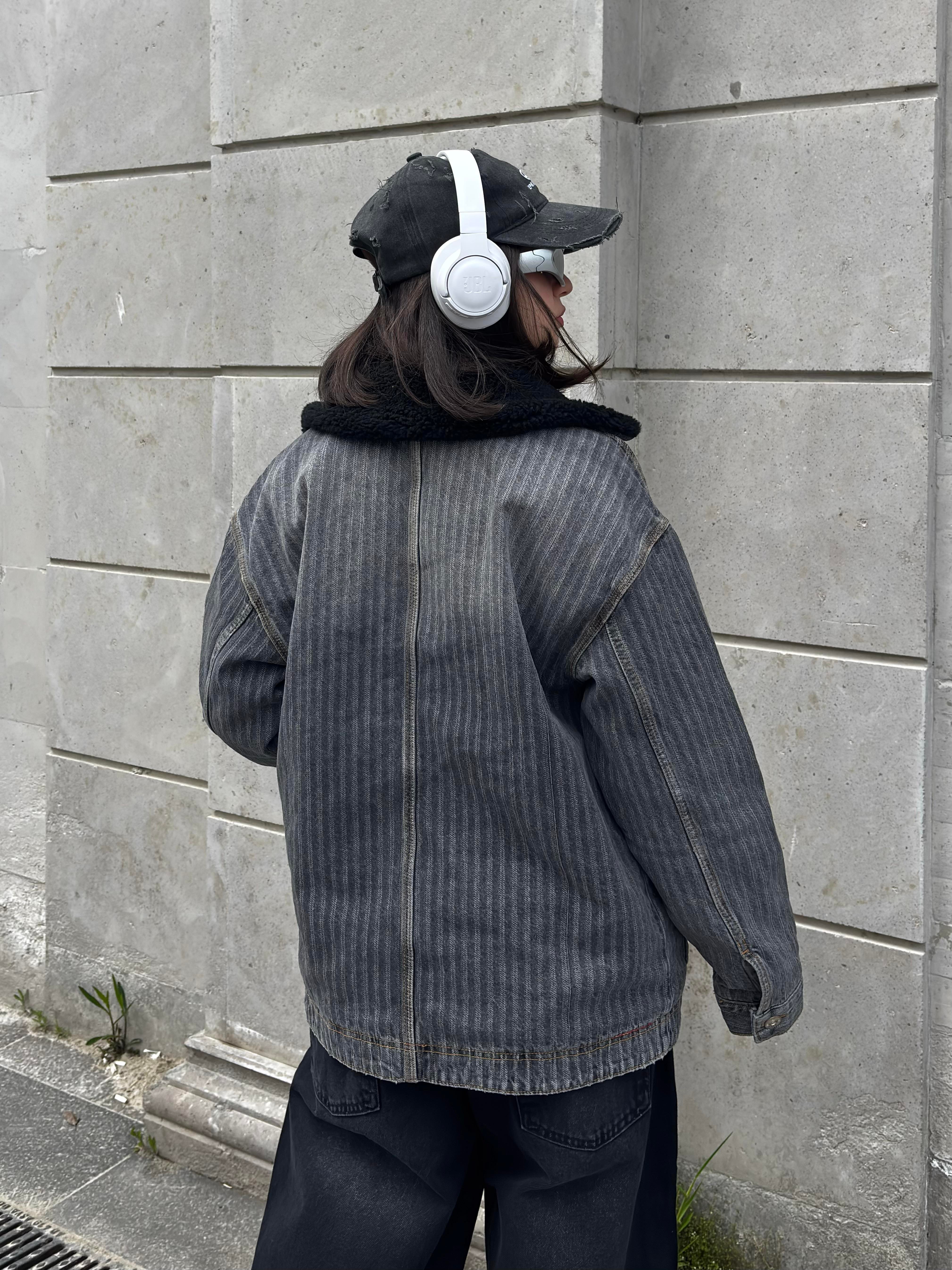 Denim Chore Borg Lined Jacket