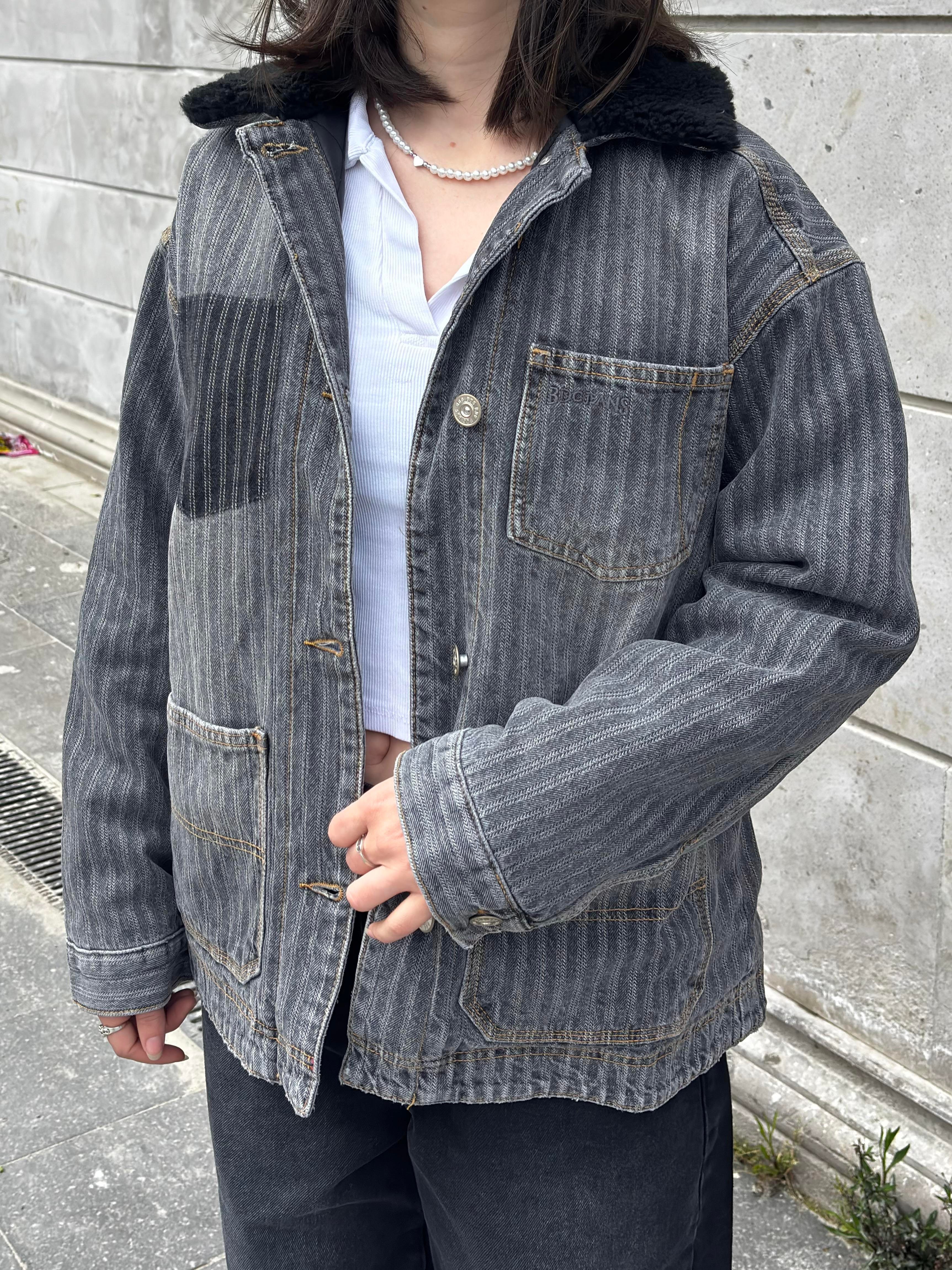 Denim Chore Borg Lined Jacket