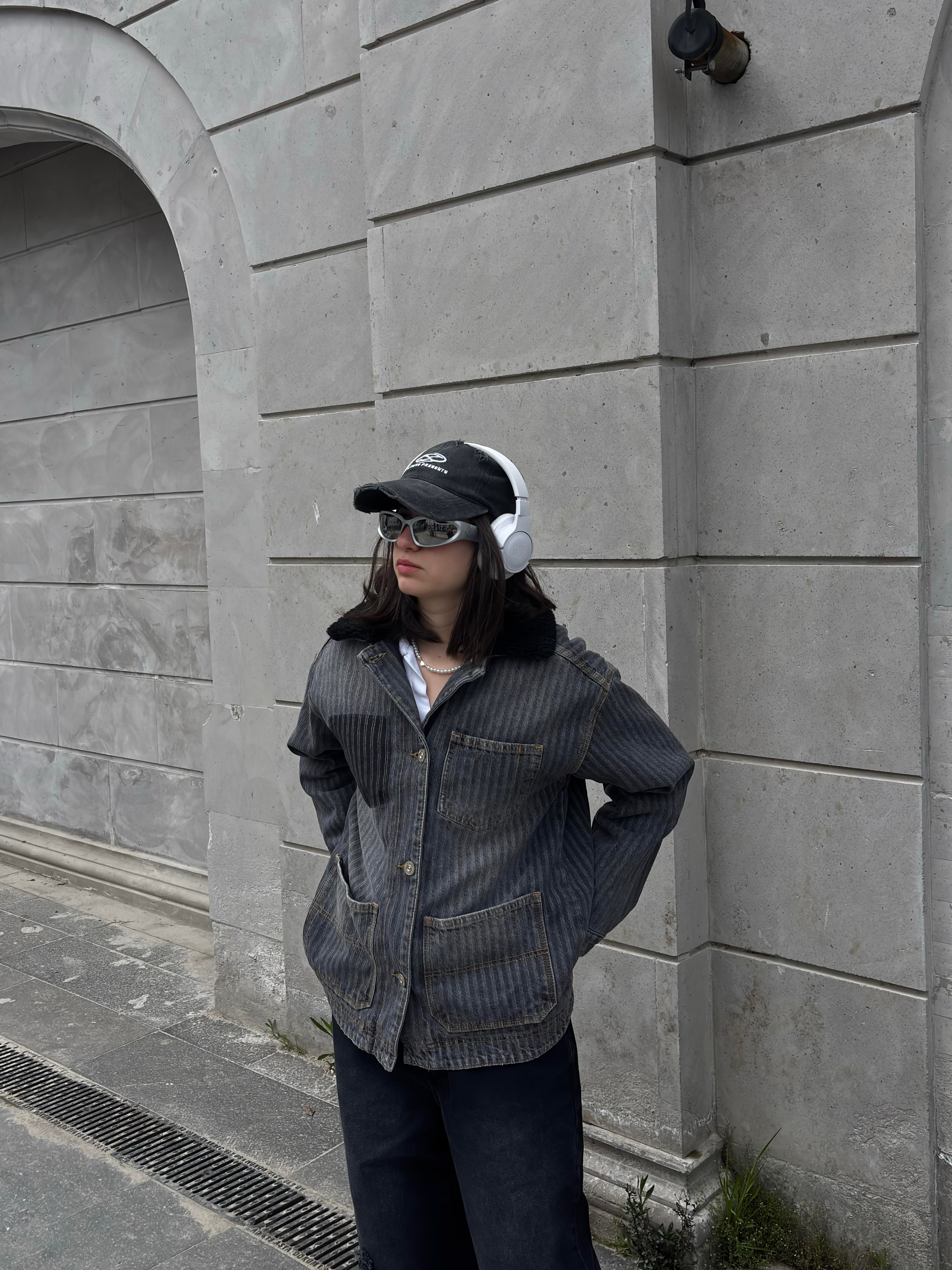 Denim Chore Borg Lined Jacket