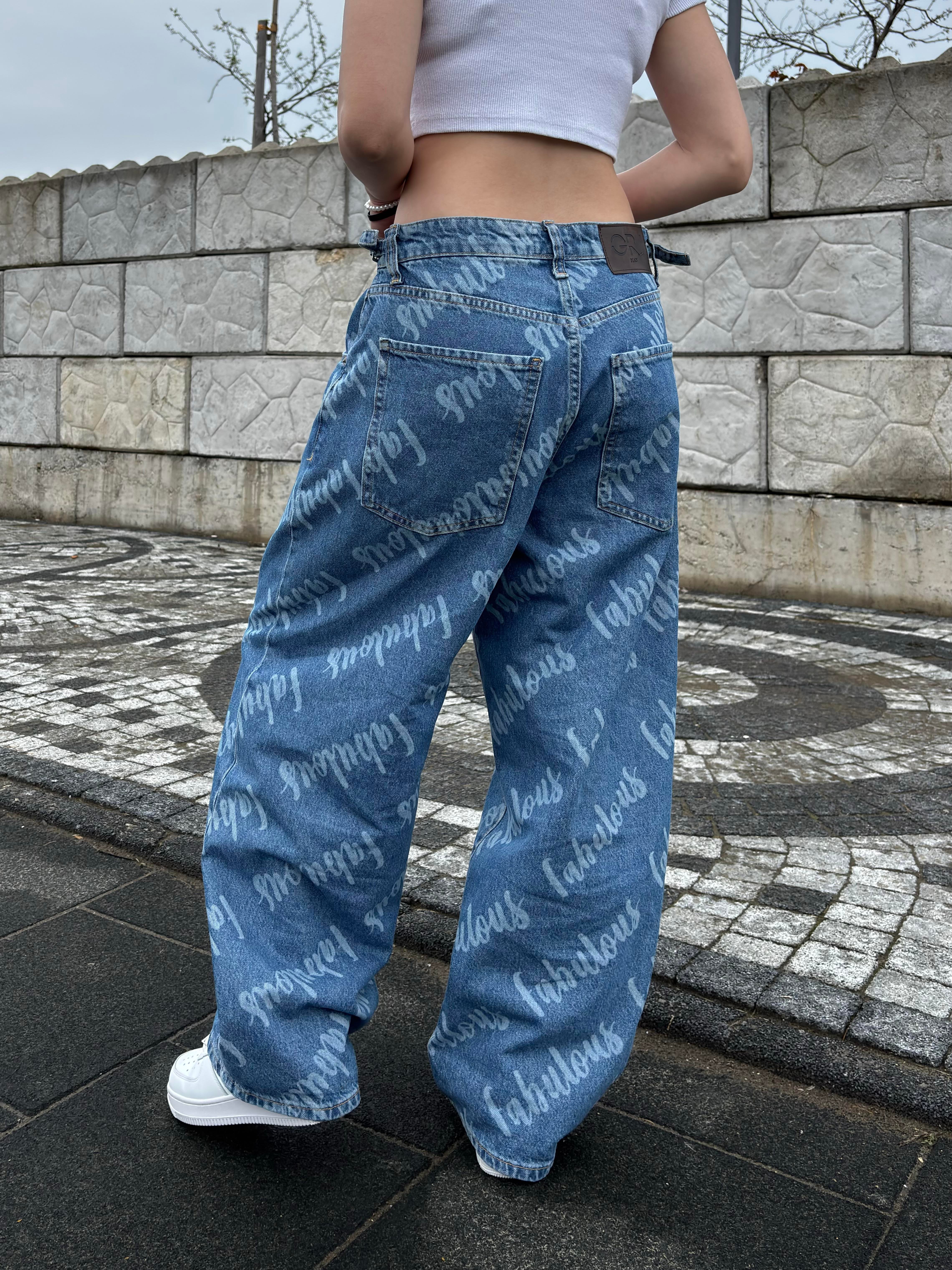 Denim Fabulous Tokalı Baggy Jean