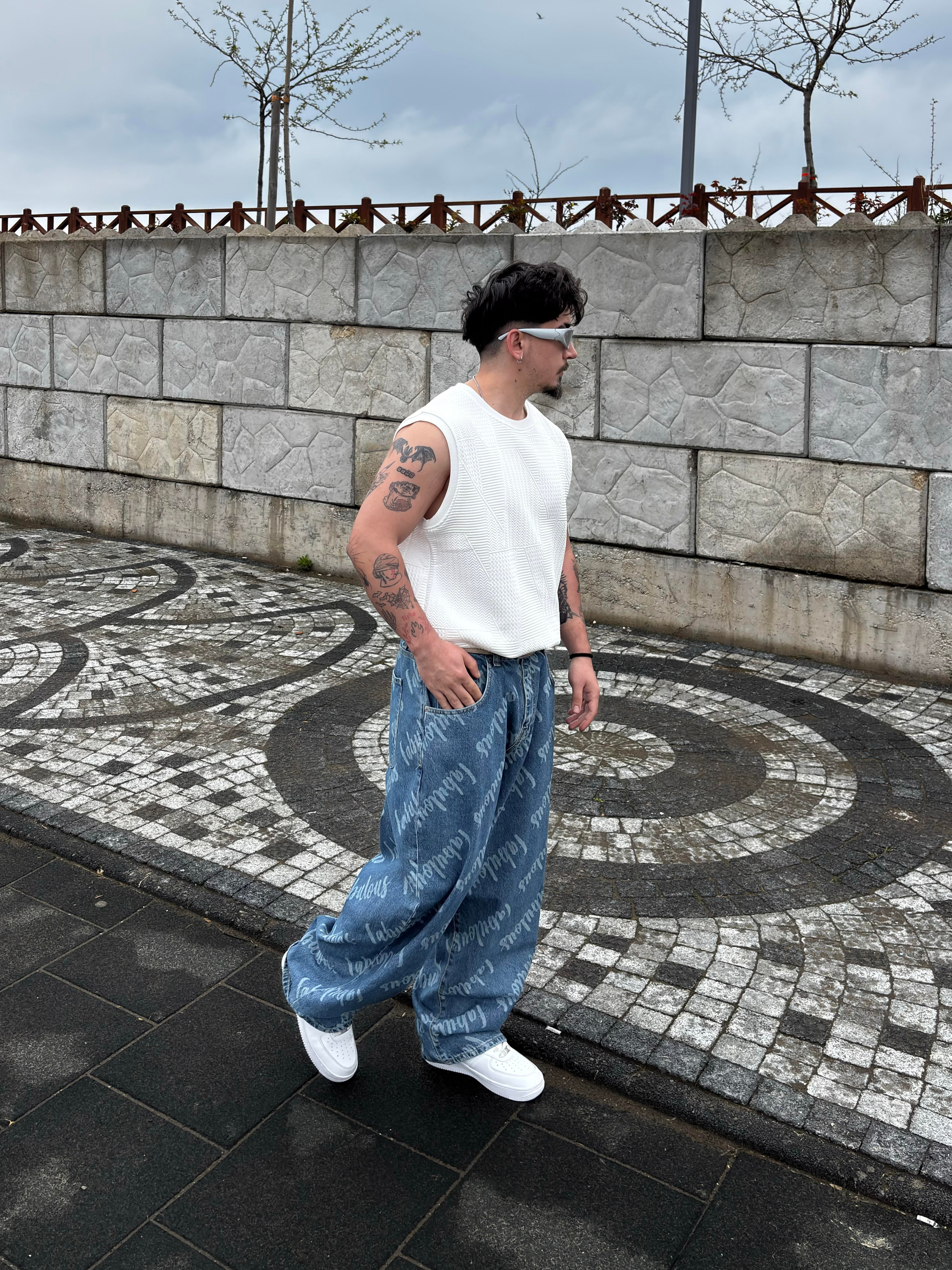 Denim Fabulous Tokalı Baggy Jean