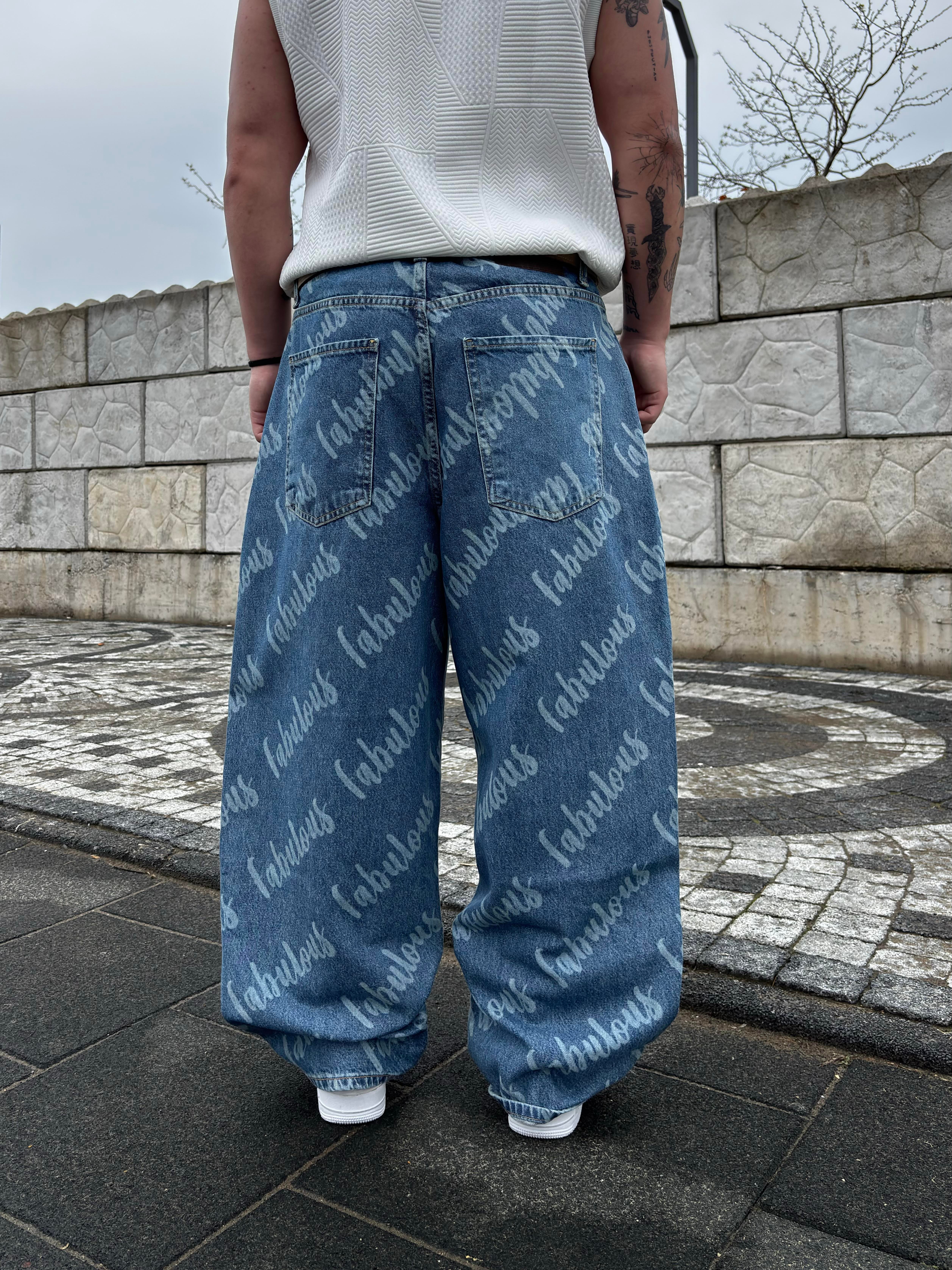 Denim Fabulous Tokalı Baggy Jean