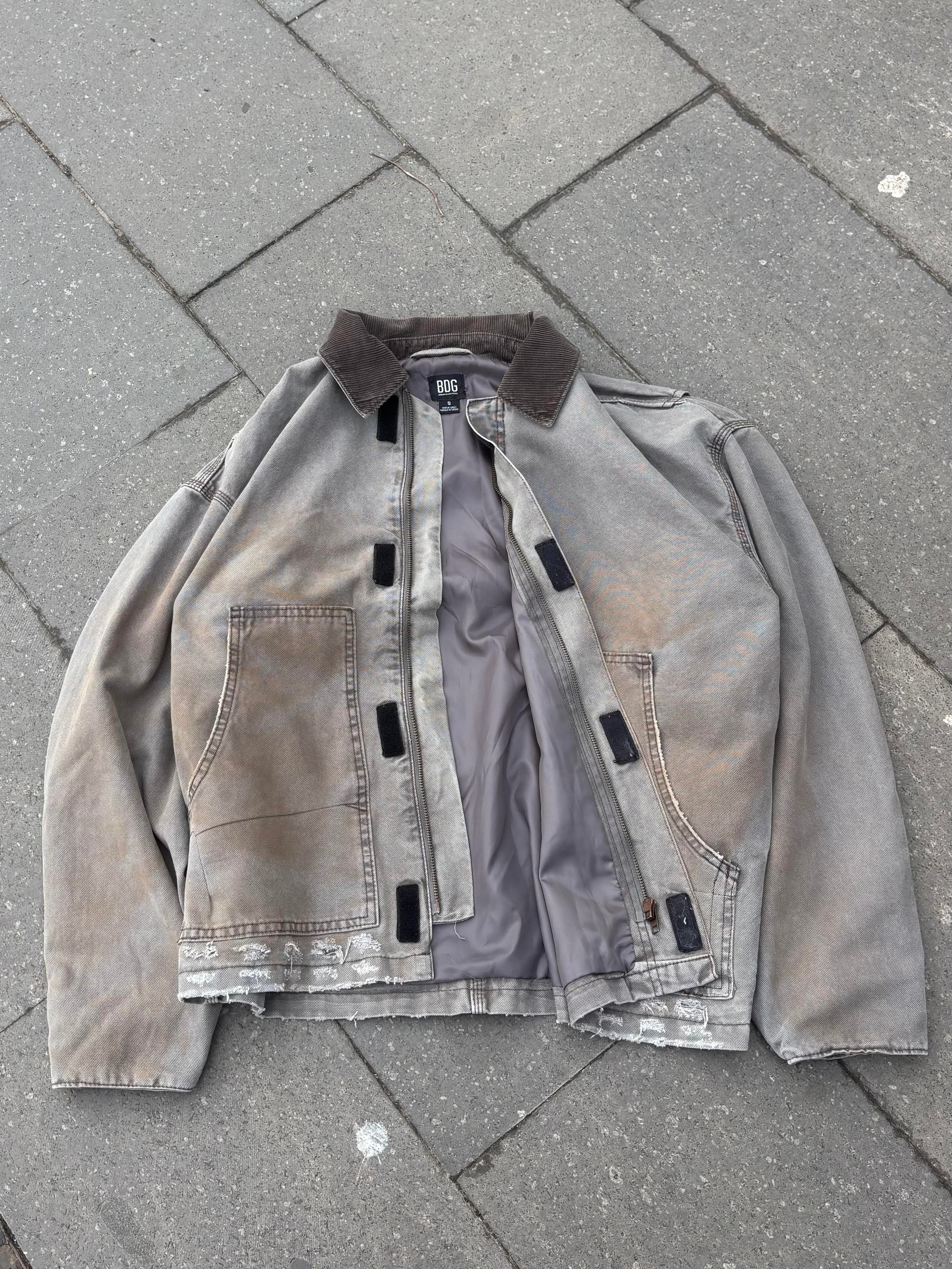 Denim Tinted Canvas Worker Jacket