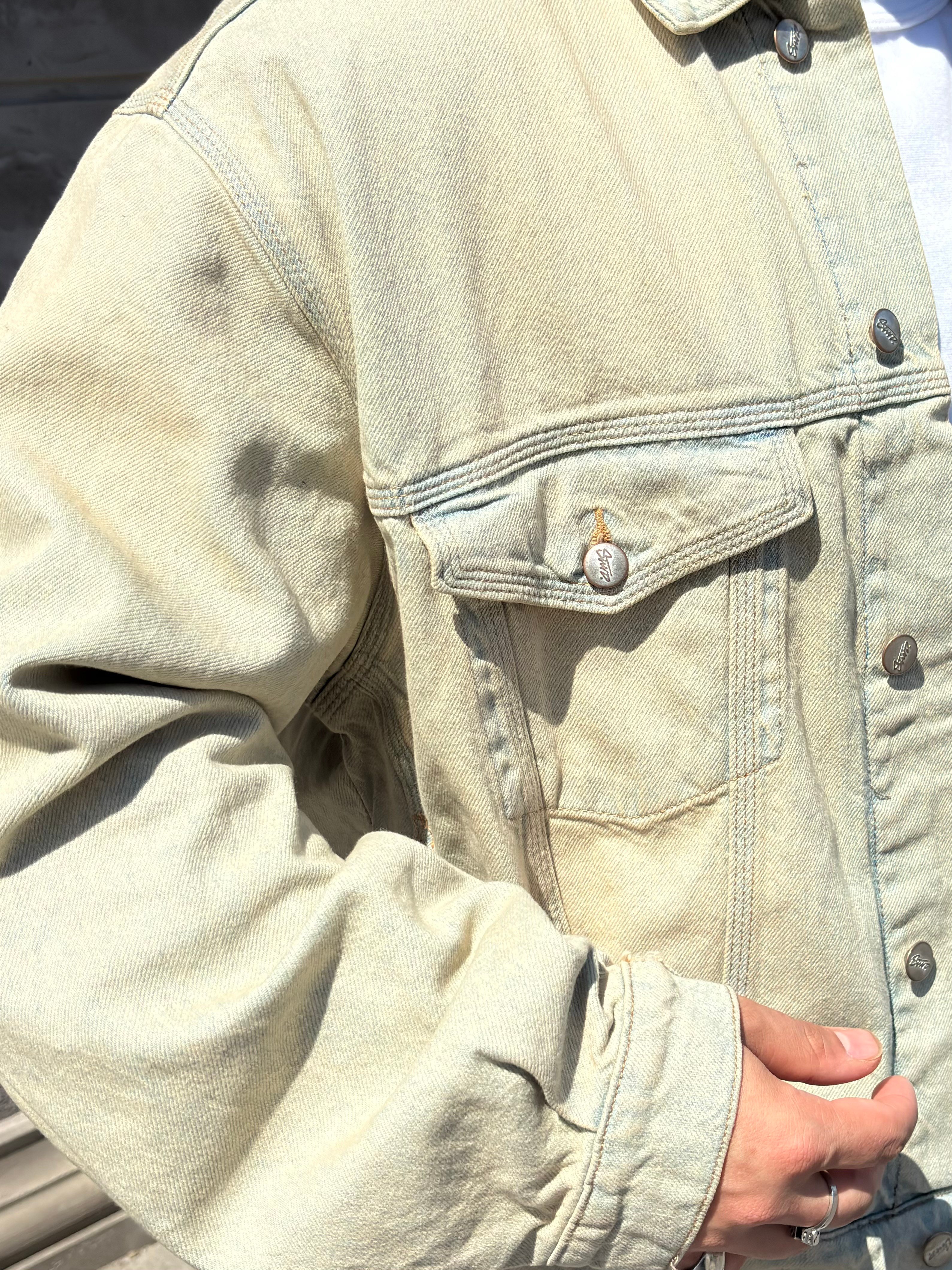 Dust Fade Cropped Denim Jacket