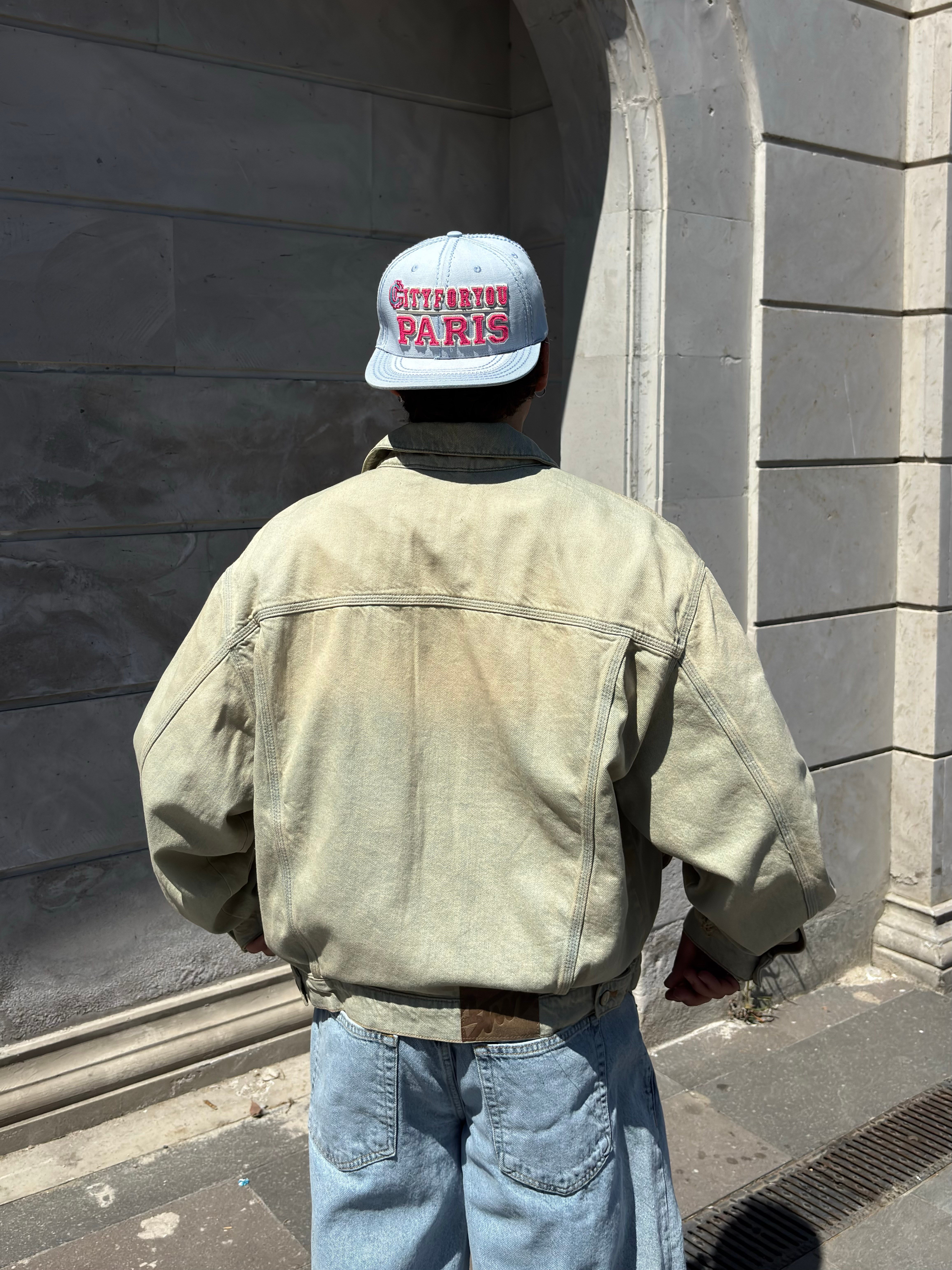 Dust Fade Cropped Denim Jacket