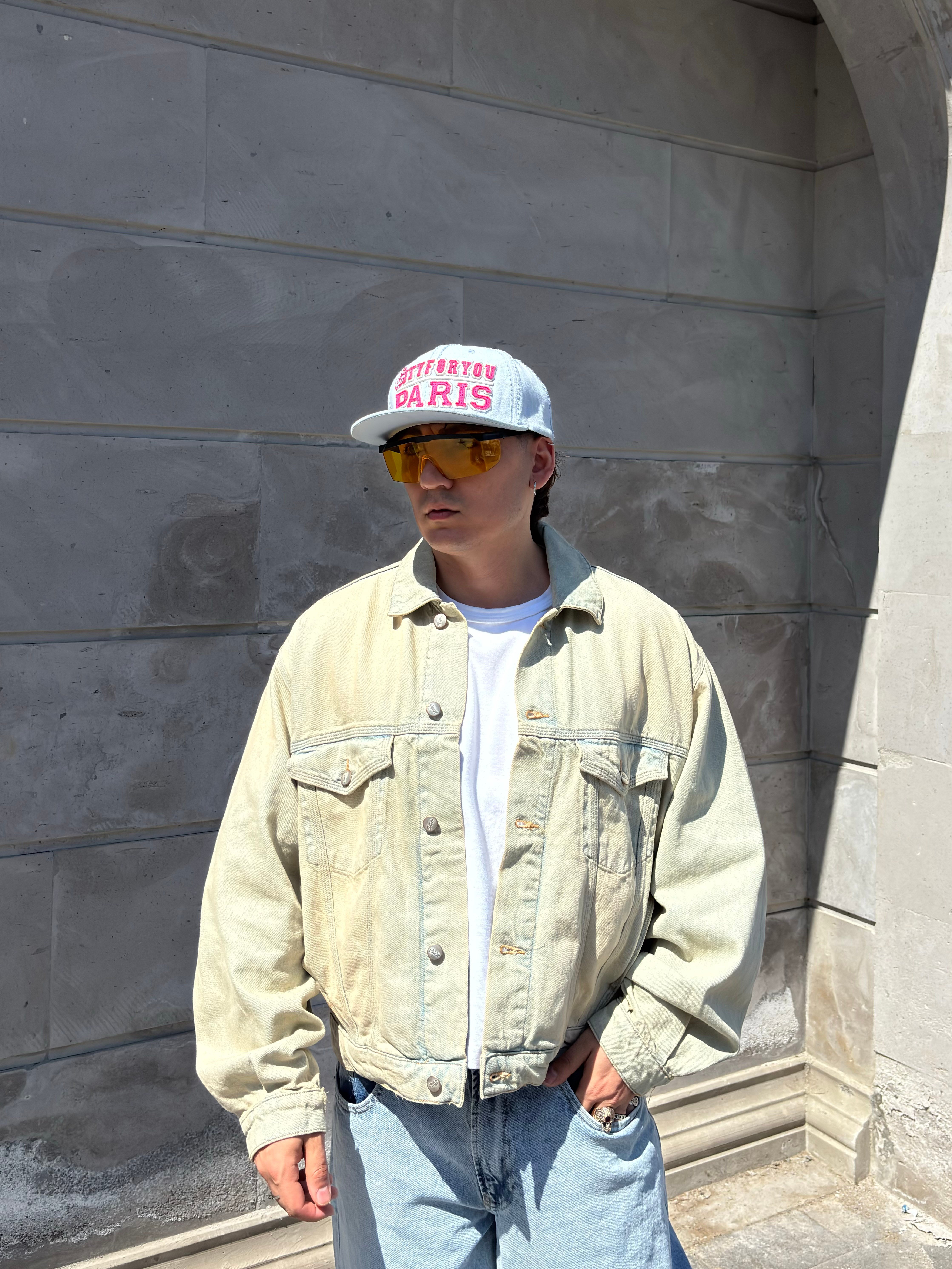 Dust Fade Cropped Denim Jacket